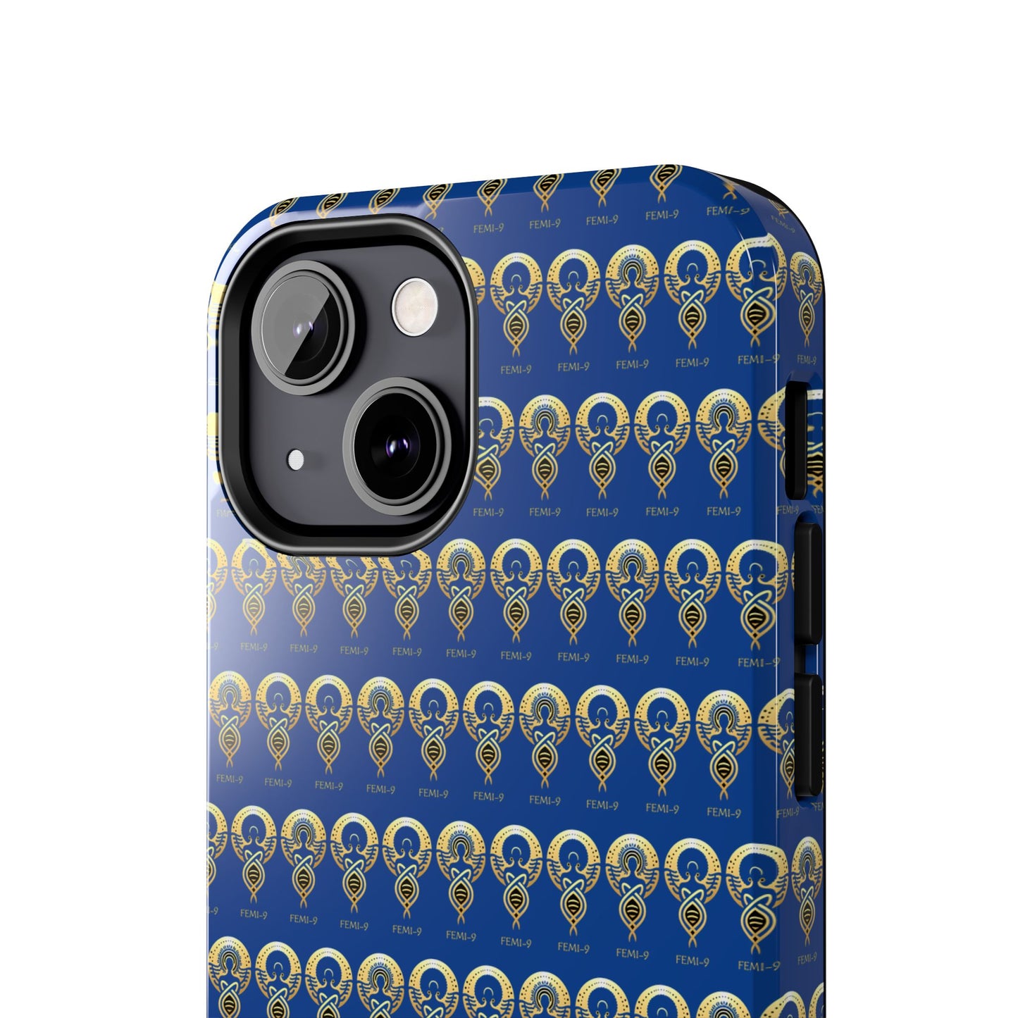 Phone Cases - Divine Femi-999 Design for a Touch of Class (blue/gold)