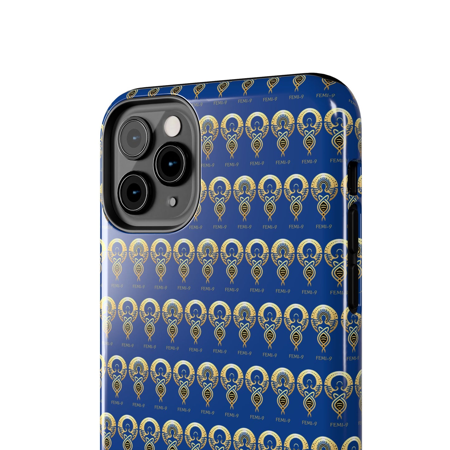 Phone Cases - Divine Femi-999 Design for a Touch of Class (blue/gold)