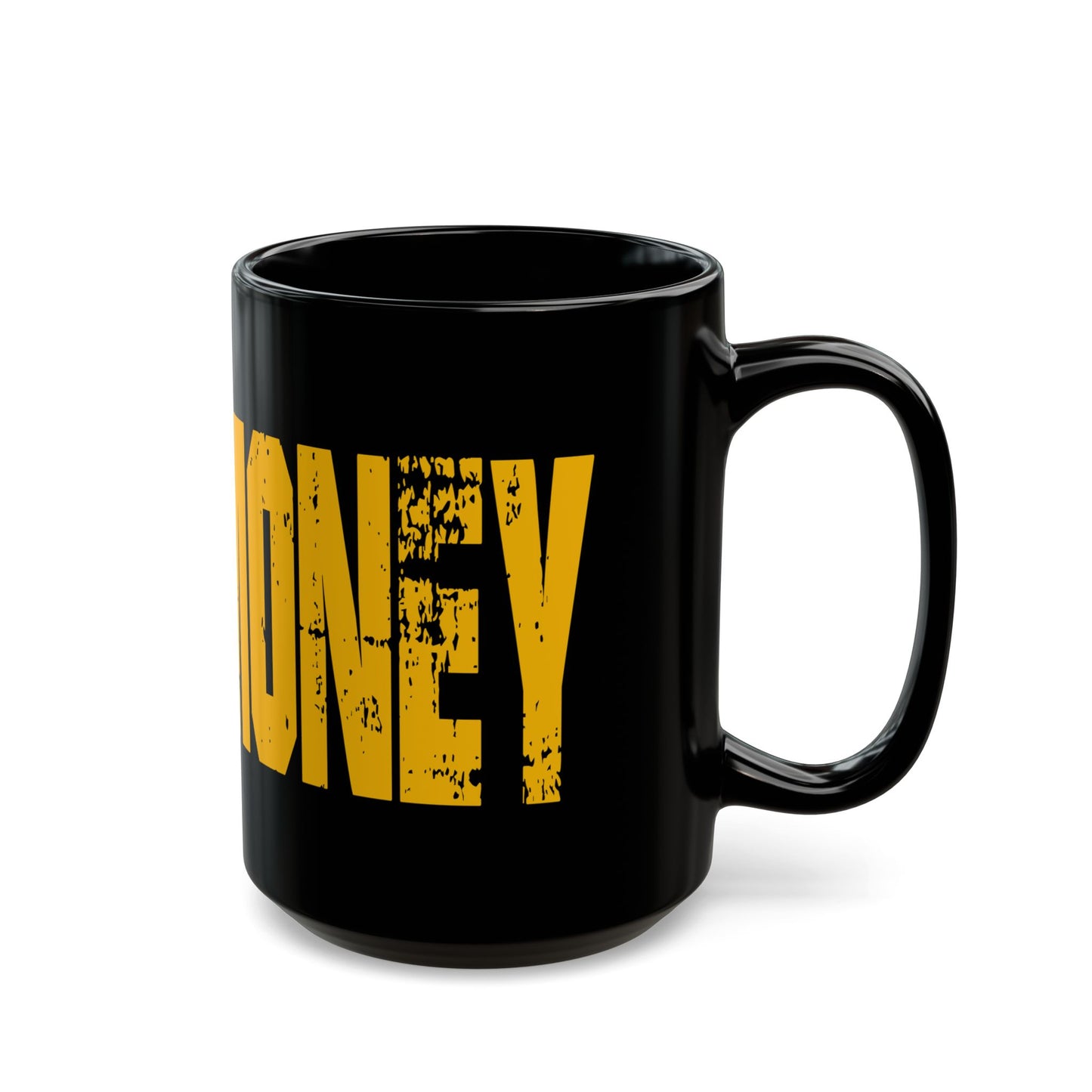 GODS MONEY Black Mug (15oz)