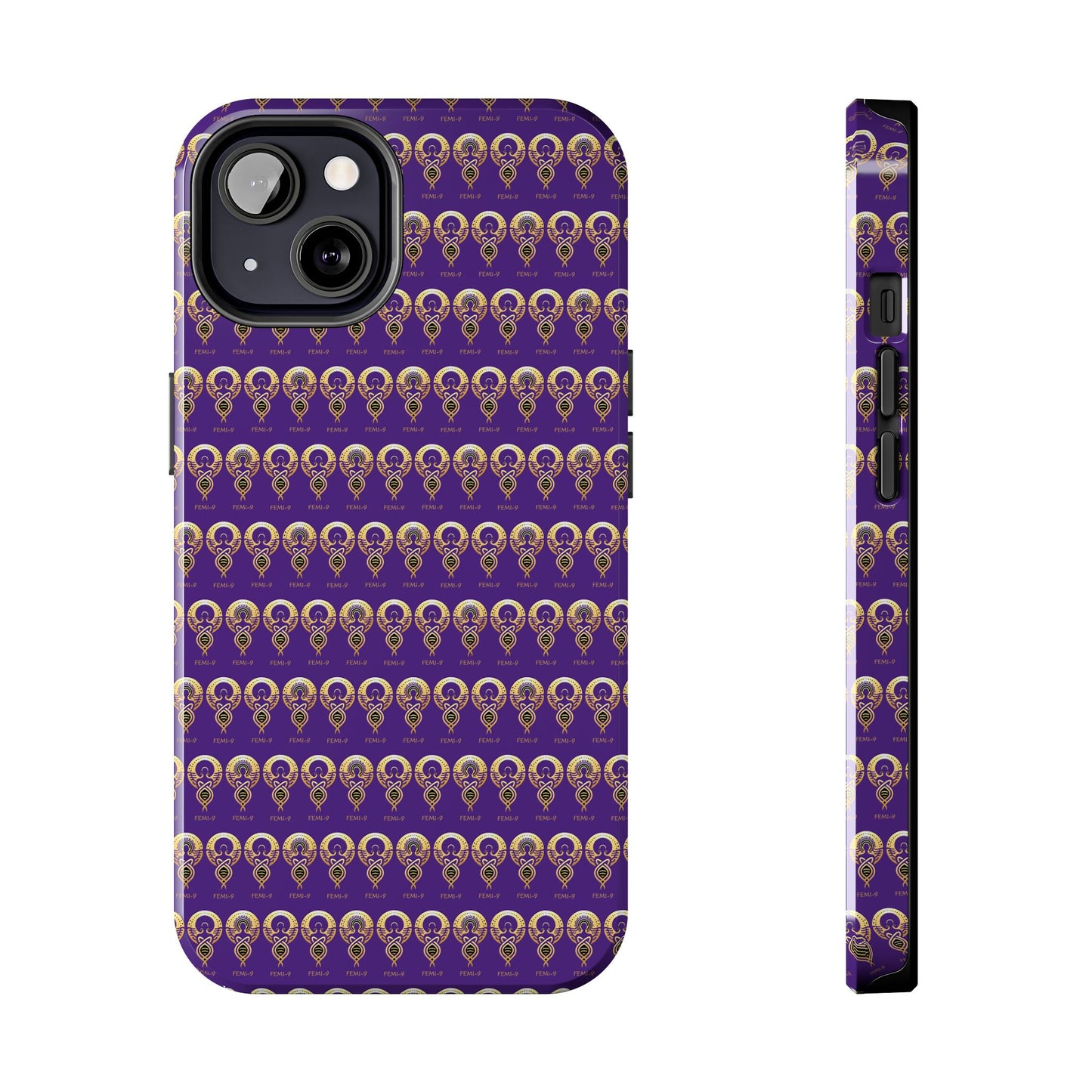 Phone Cases - Divine Femi-999 Design for a Touch of Class (PURPLE/GOLD)