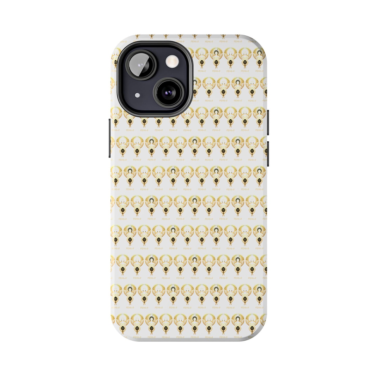 Phone Cases - Divine Femi-999 Design for a Touch of Class (white/gold)