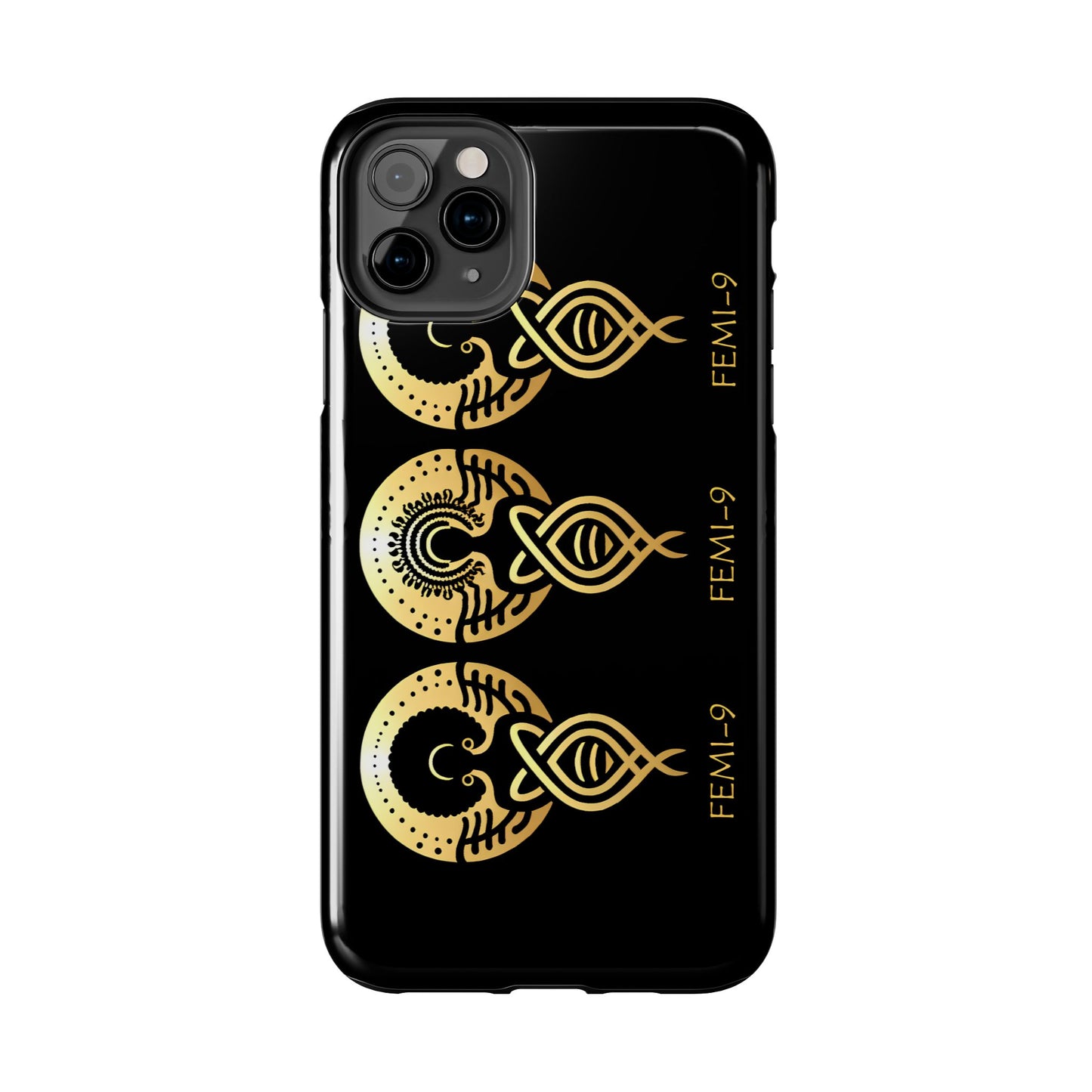 Phone Cases - Divine Femi-999 Design for a Touch of Class (black/gold)