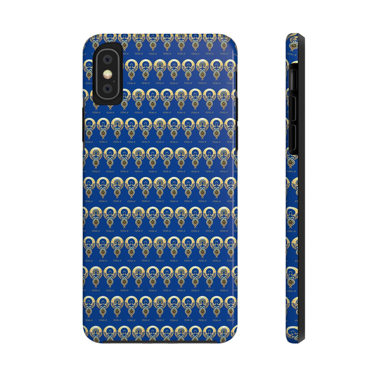 Phone Cases - Divine Femi-999 Design for a Touch of Class (blue/gold)