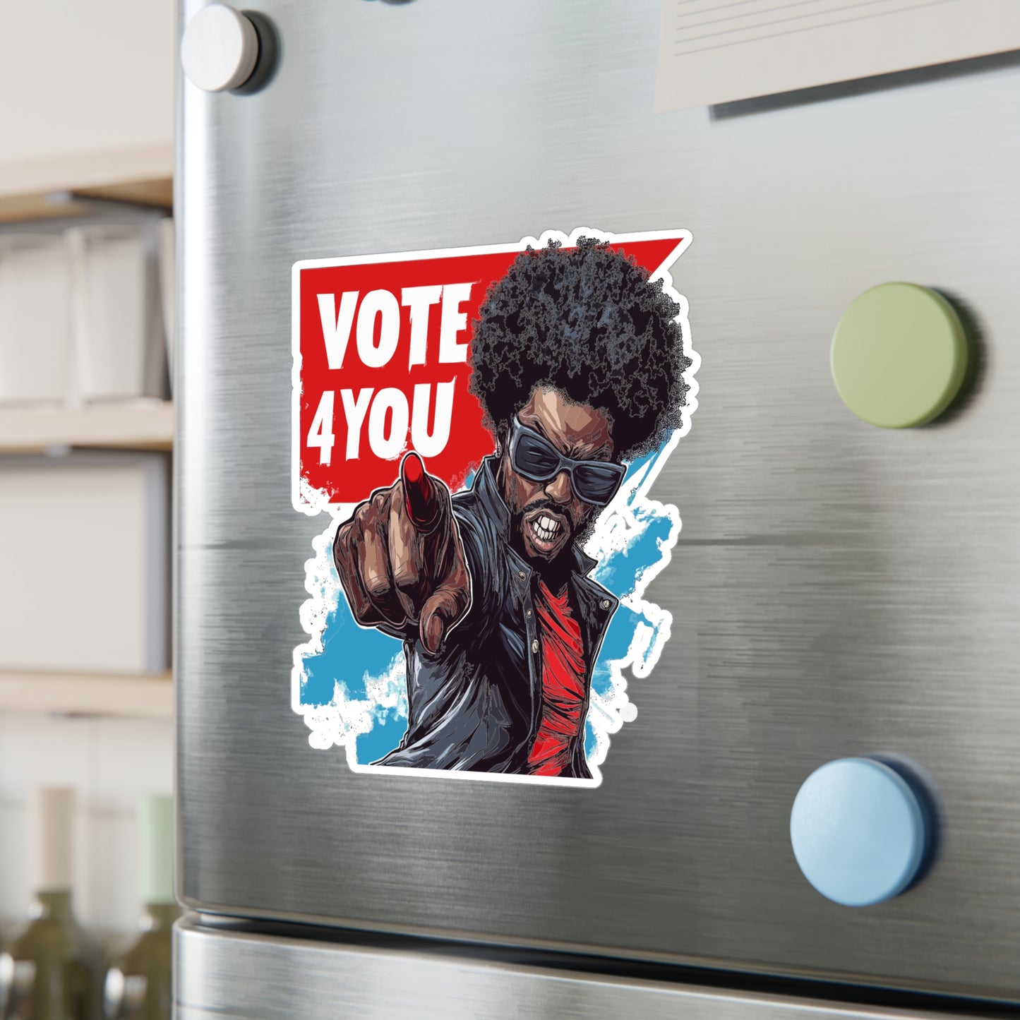 VOTE 4 YOU Kiss-Cut Vinyl Decals