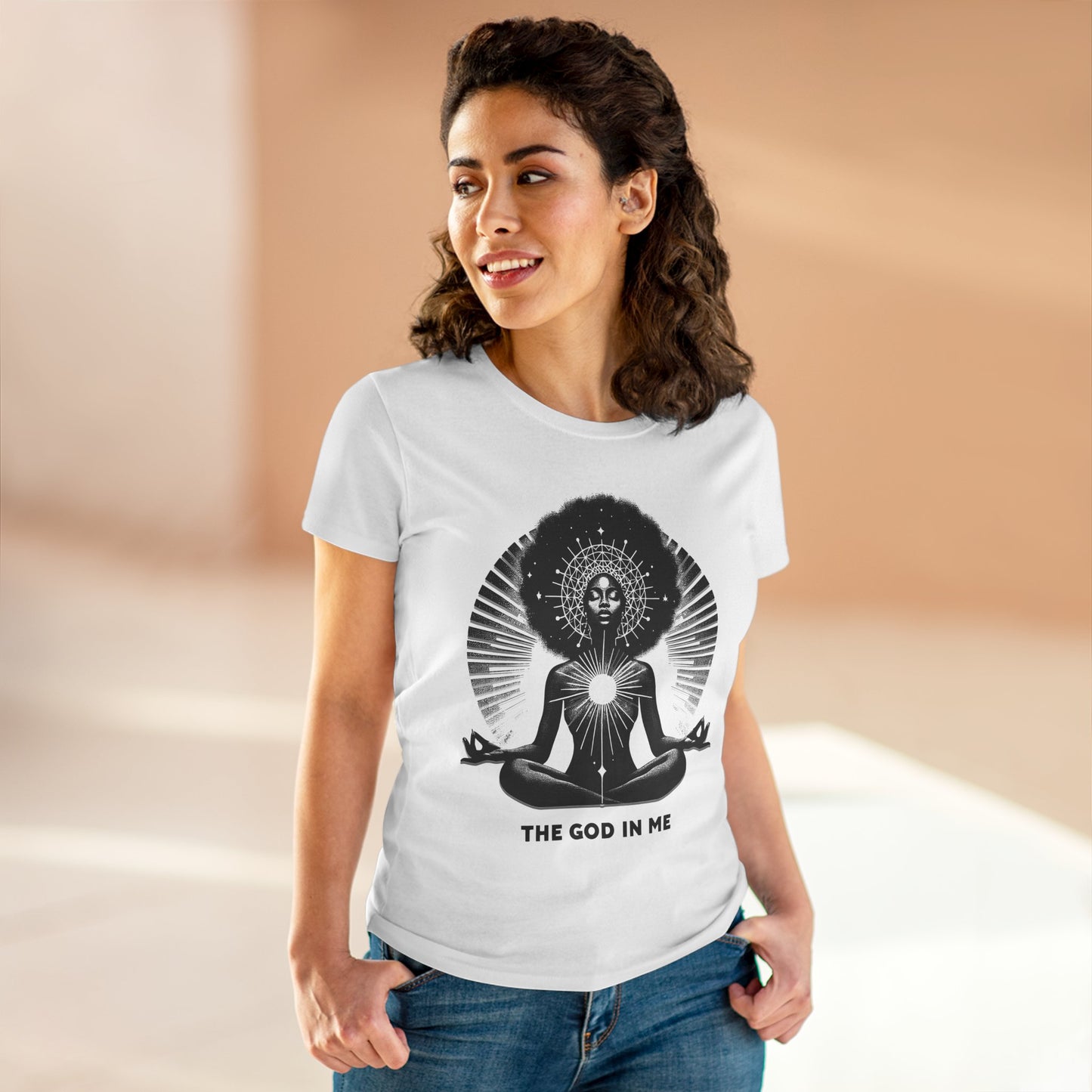 THE GOD IN ME Women's Midweight Cotton Tee