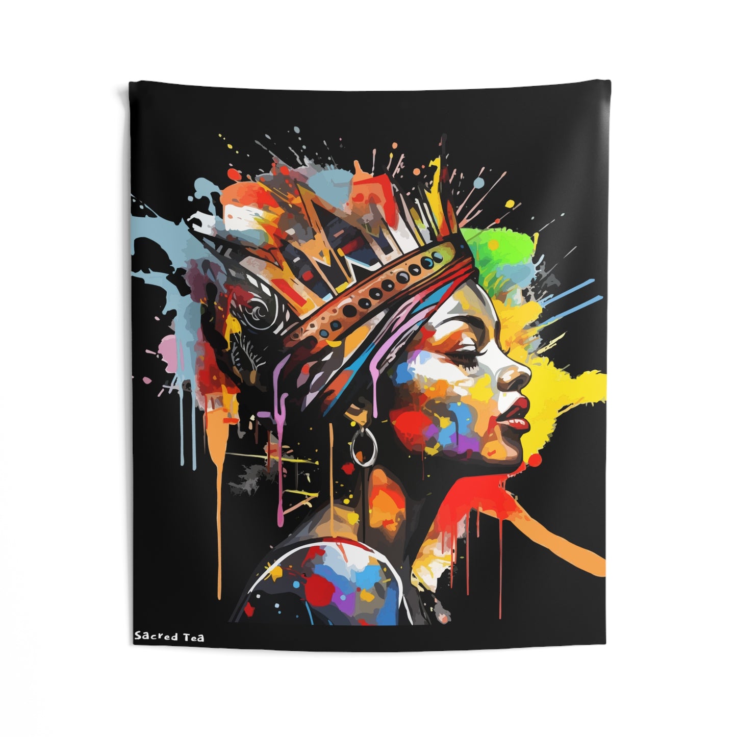 Crown Woman Indoor Wall Tapestries