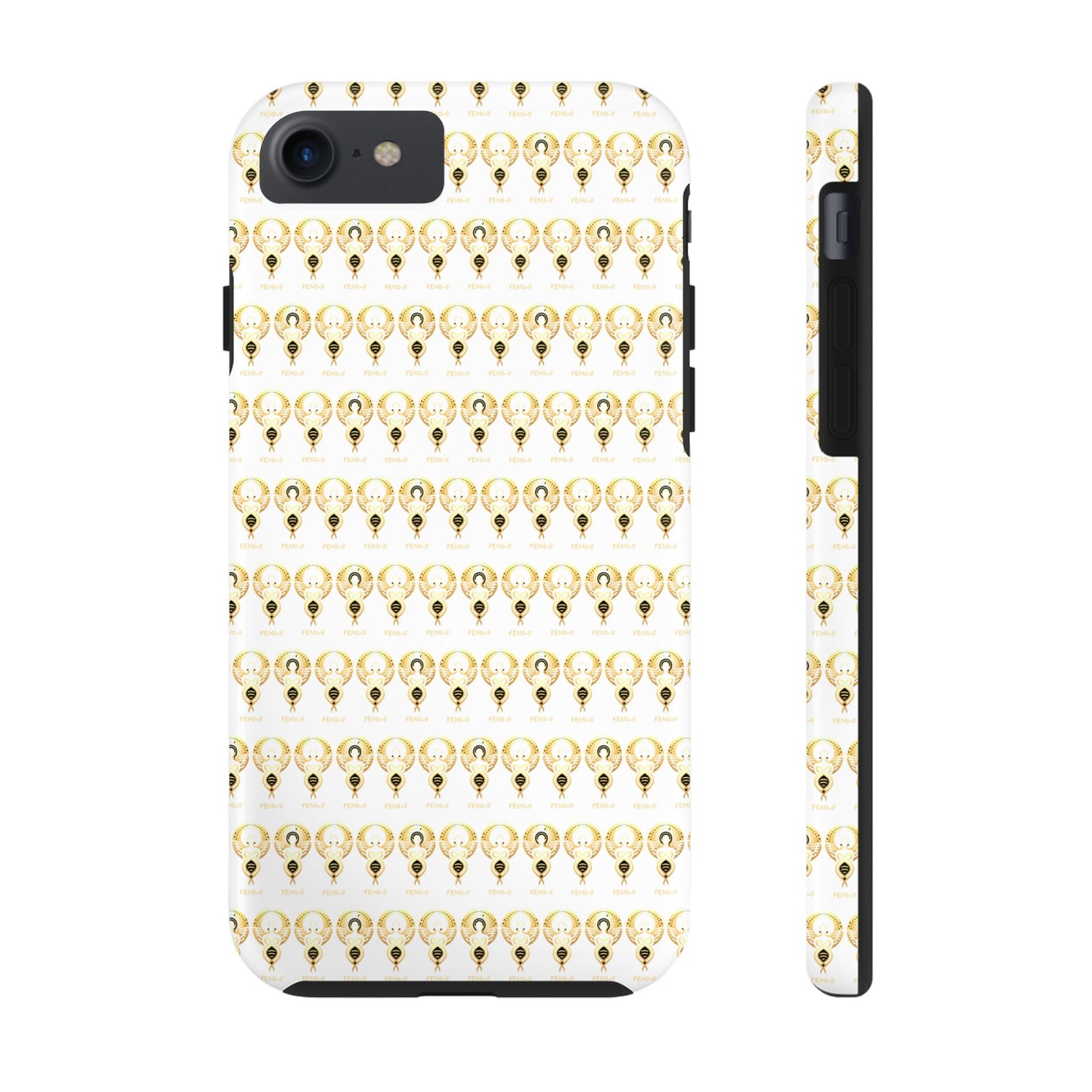 Phone Cases - Divine Femi-999 Design for a Touch of Class (white/gold)