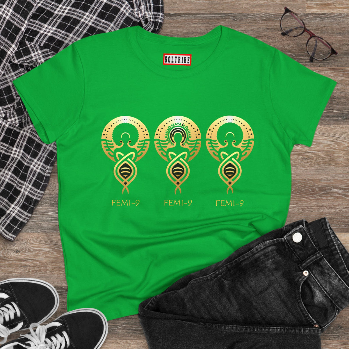 FEMI-Tripple 9 Women's Midweight Cotton Tee