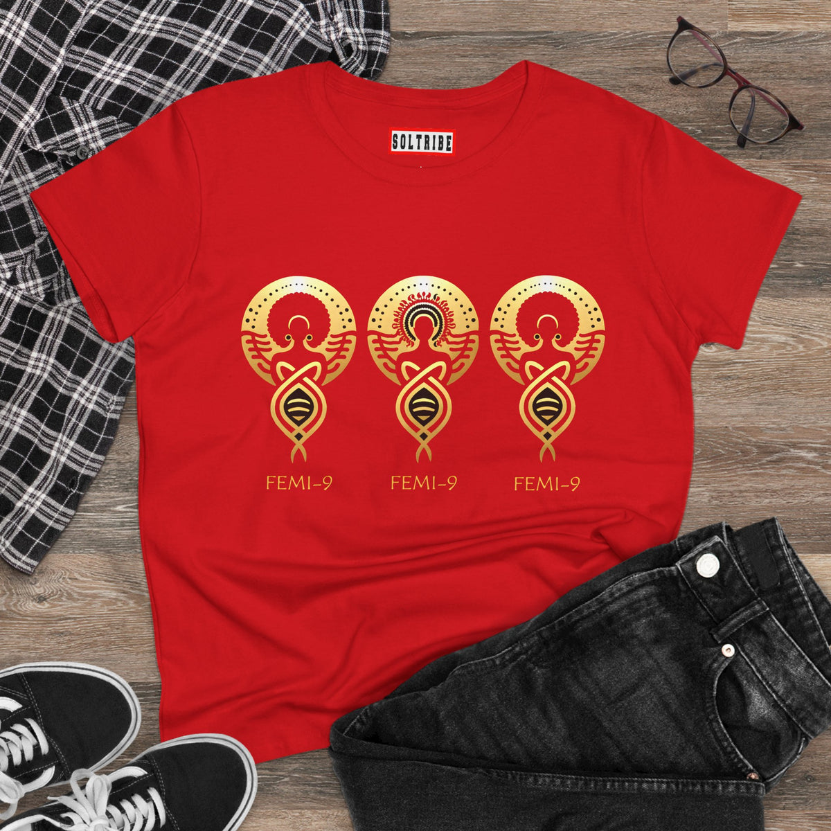 FEMI-Tripple 9 Women's Midweight Cotton Tee