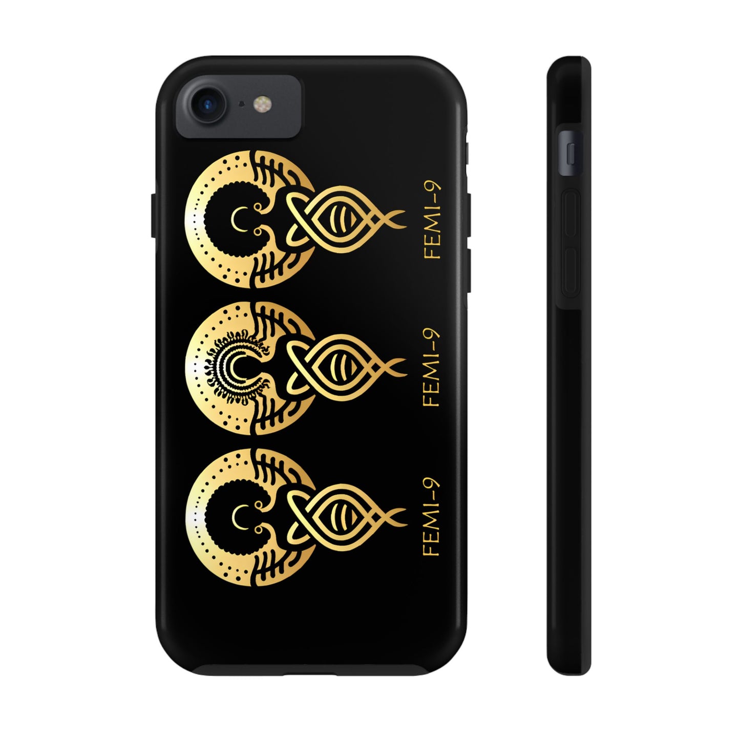 Phone Cases - Divine Femi-999 Design for a Touch of Class (black/gold)