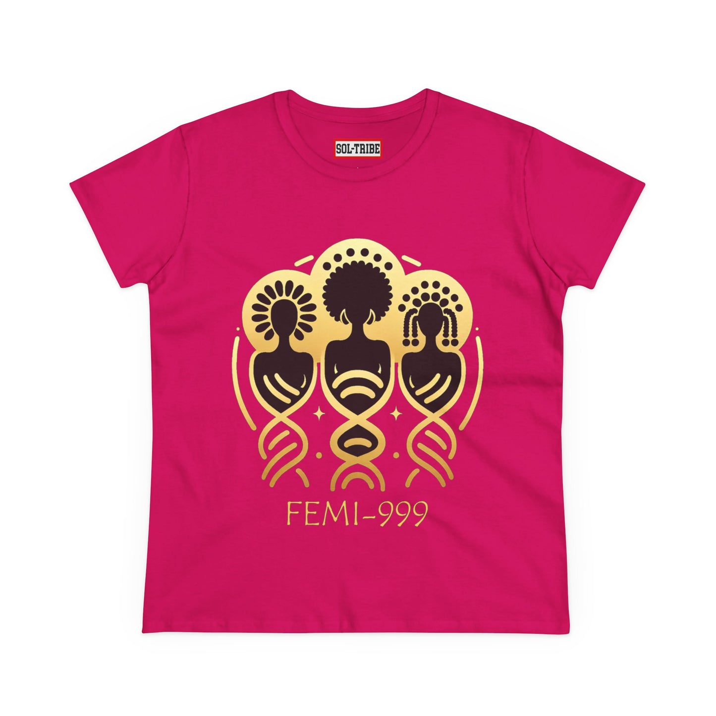 FEMI-9 Women's Graphic Tee - Empowering Design for Everyday Wear