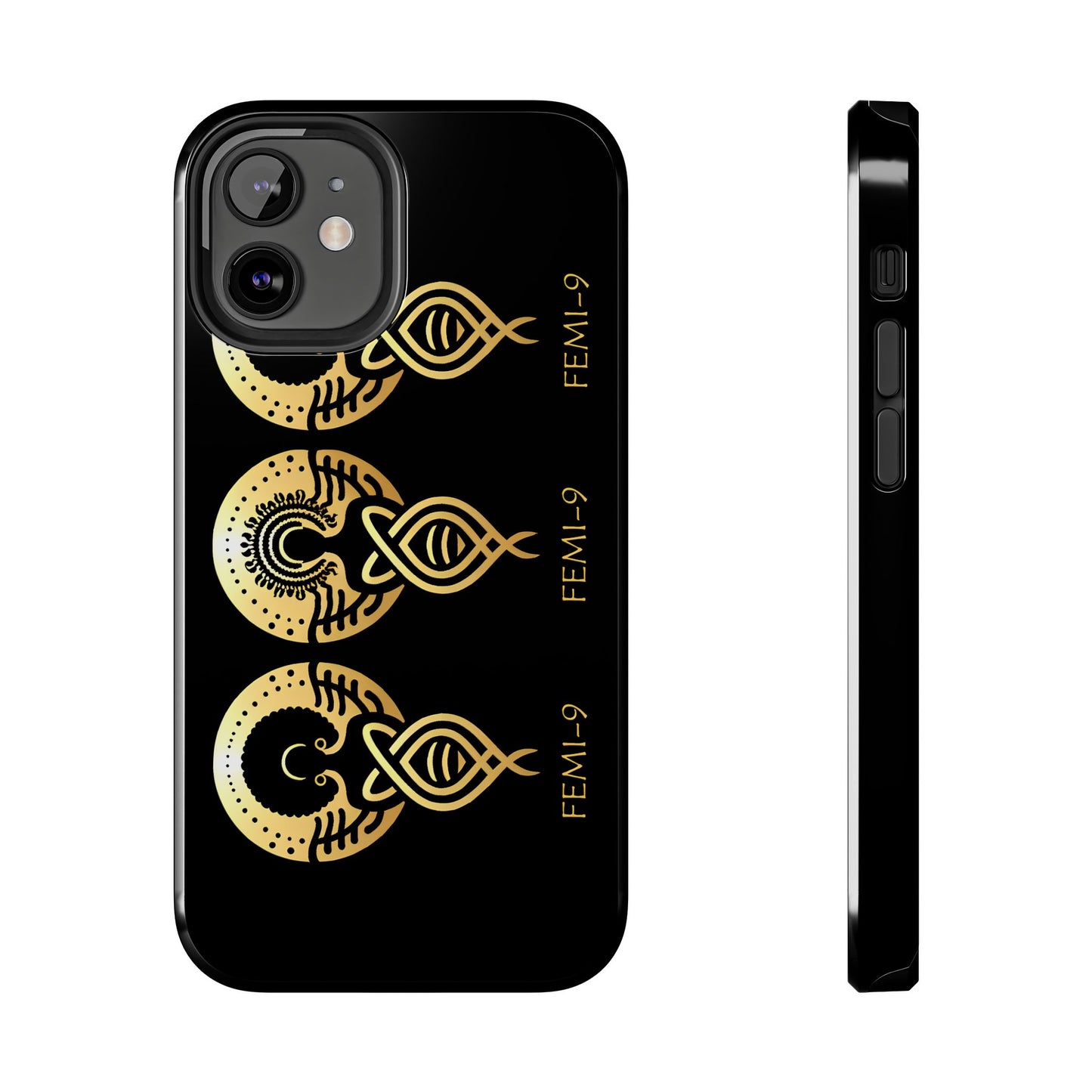 Phone Cases - Divine Femi-999 Design for a Touch of Class (black/gold)