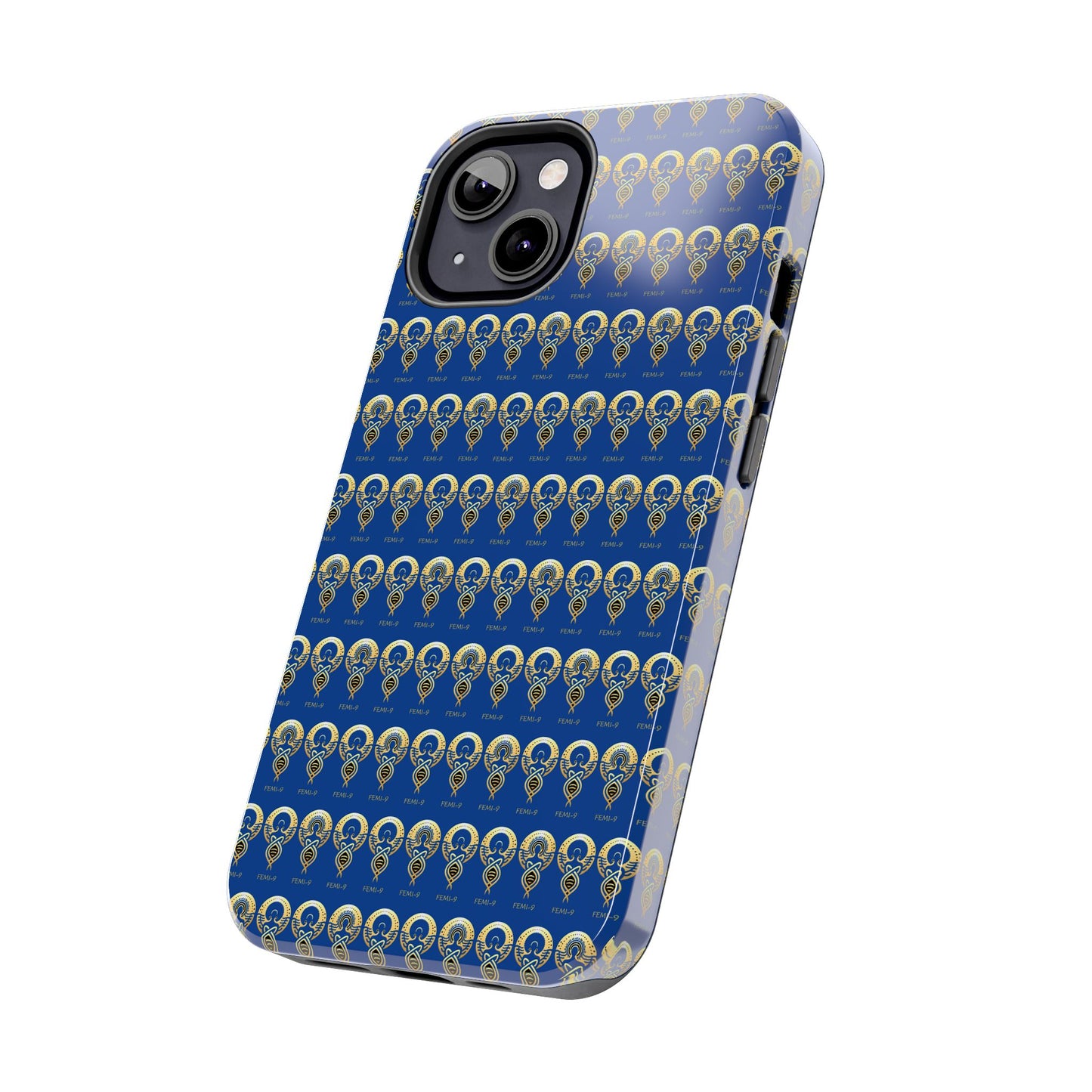 Phone Cases - Divine Femi-999 Design for a Touch of Class (blue/gold)