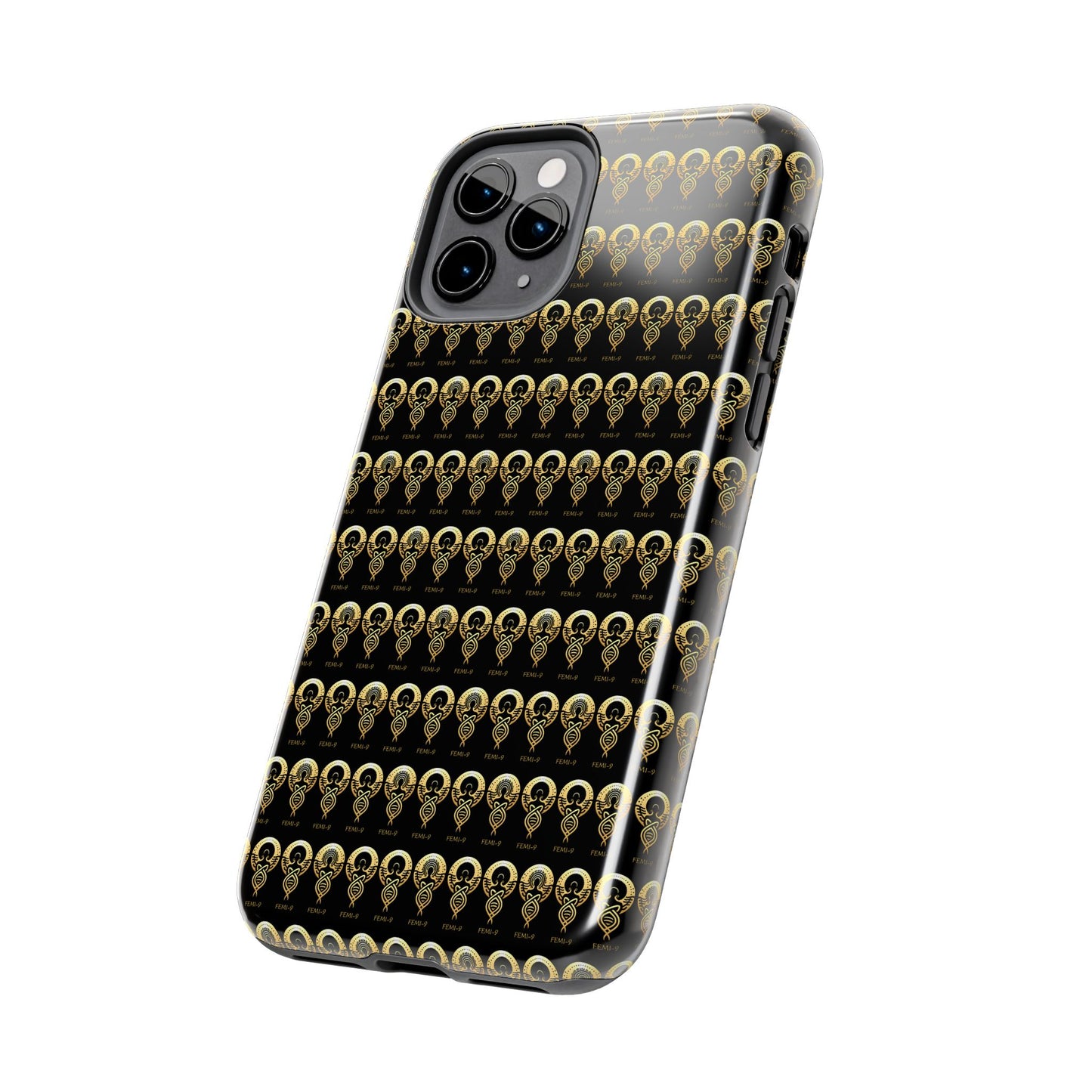 Phone Cases - Divine Femi-999 Design for a Touch of Class (black/gold)