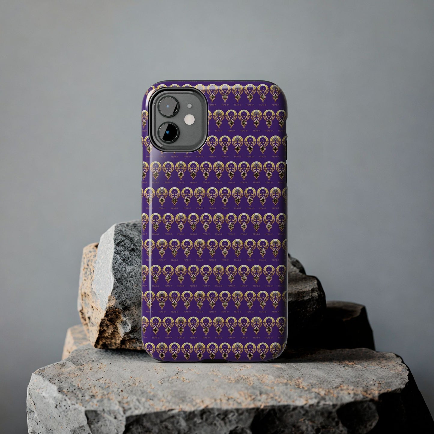 Phone Cases - Divine Femi-999 Design for a Touch of Class (PURPLE/GOLD)