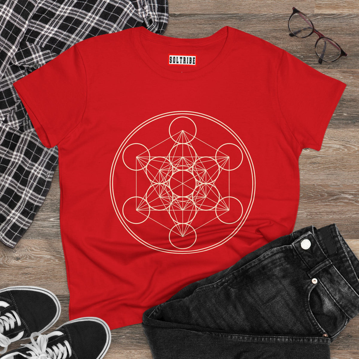 Women's Sacred Geometry Metatron’s Cube T-Shirt
