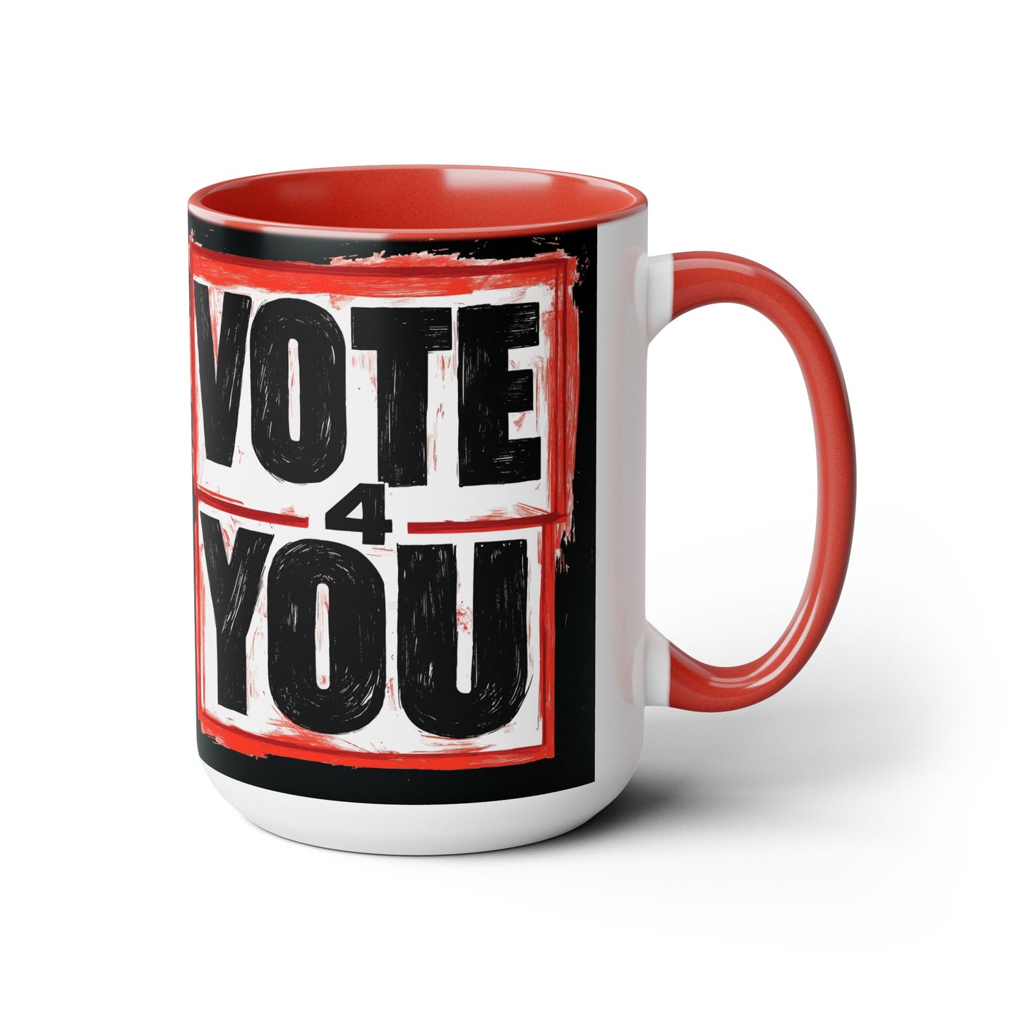 VOTE 4 YOU Two-Tone Coffee Mugs, 15oz