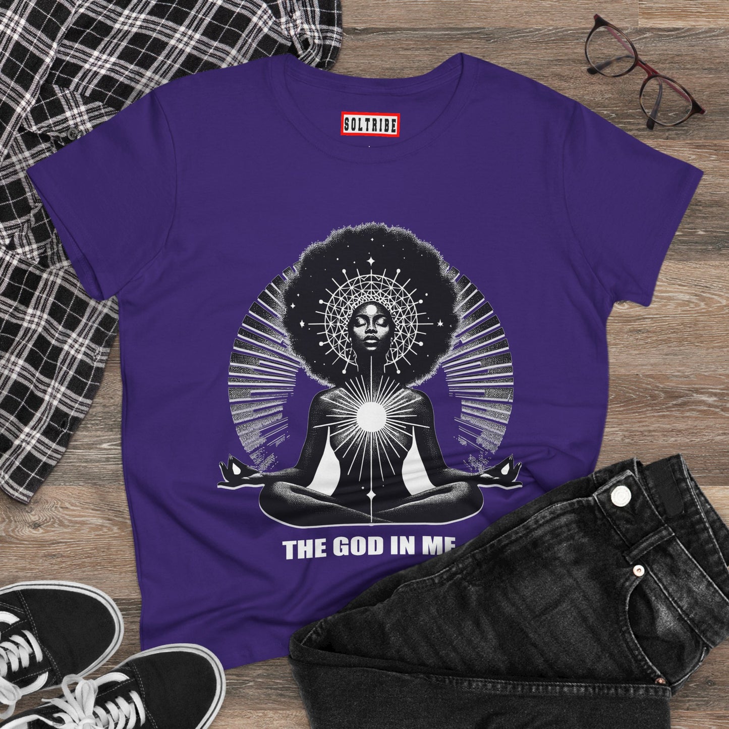 THE GOD IN ME Women's Midweight Cotton Tee