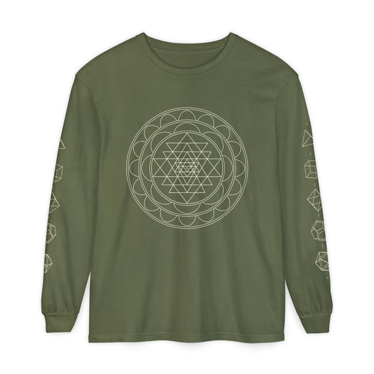 Sacred Geometry Sri Yantra Long Sleeve T-Shirt