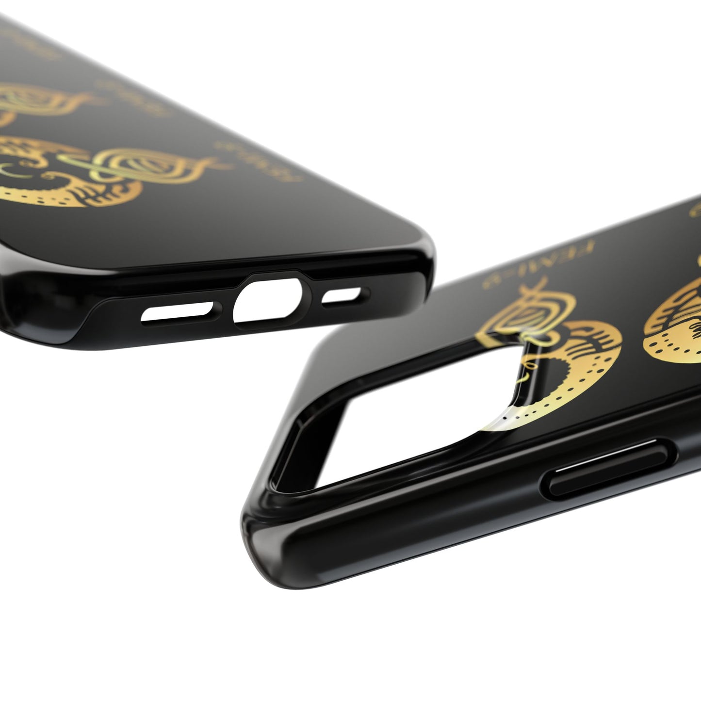 Phone Cases - Divine Femi-999 Design for a Touch of Class (black/gold)