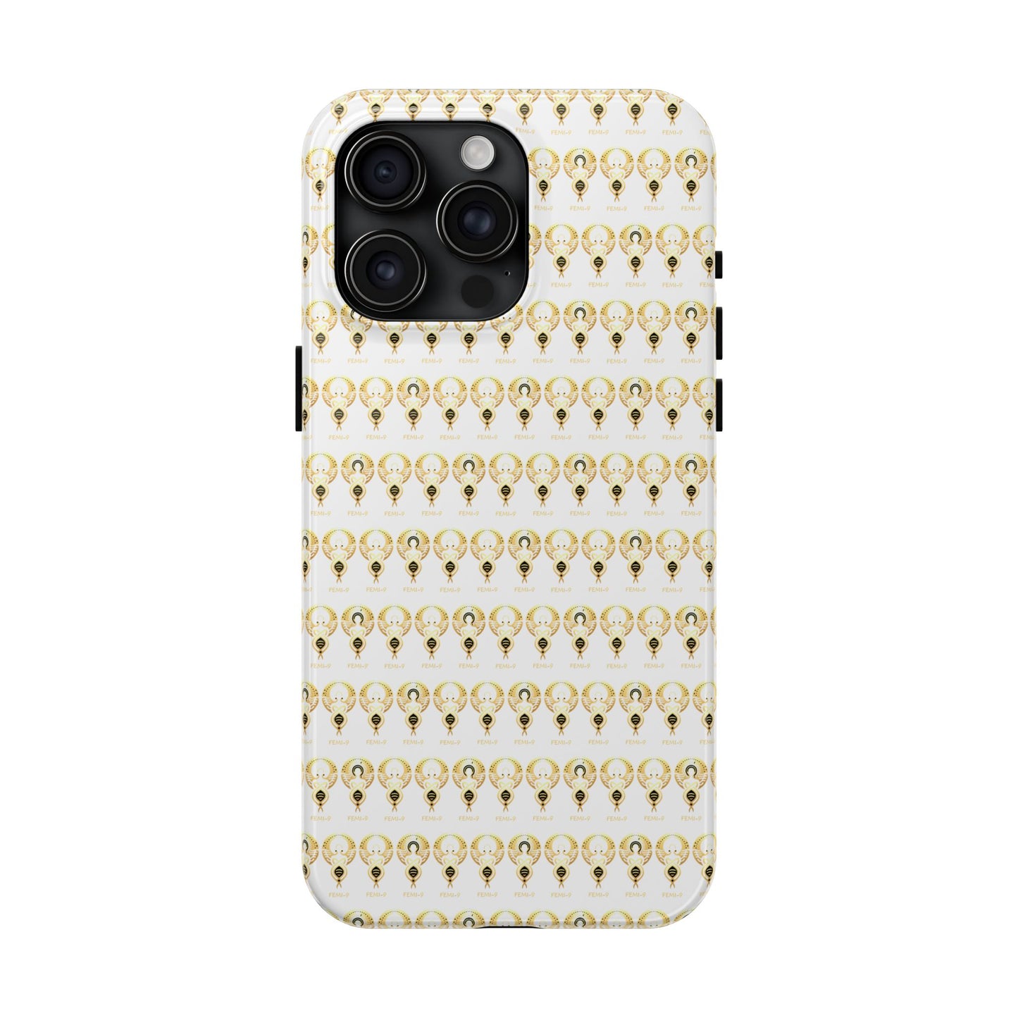 Phone Cases - Divine Femi-999 Design for a Touch of Class (white/gold)