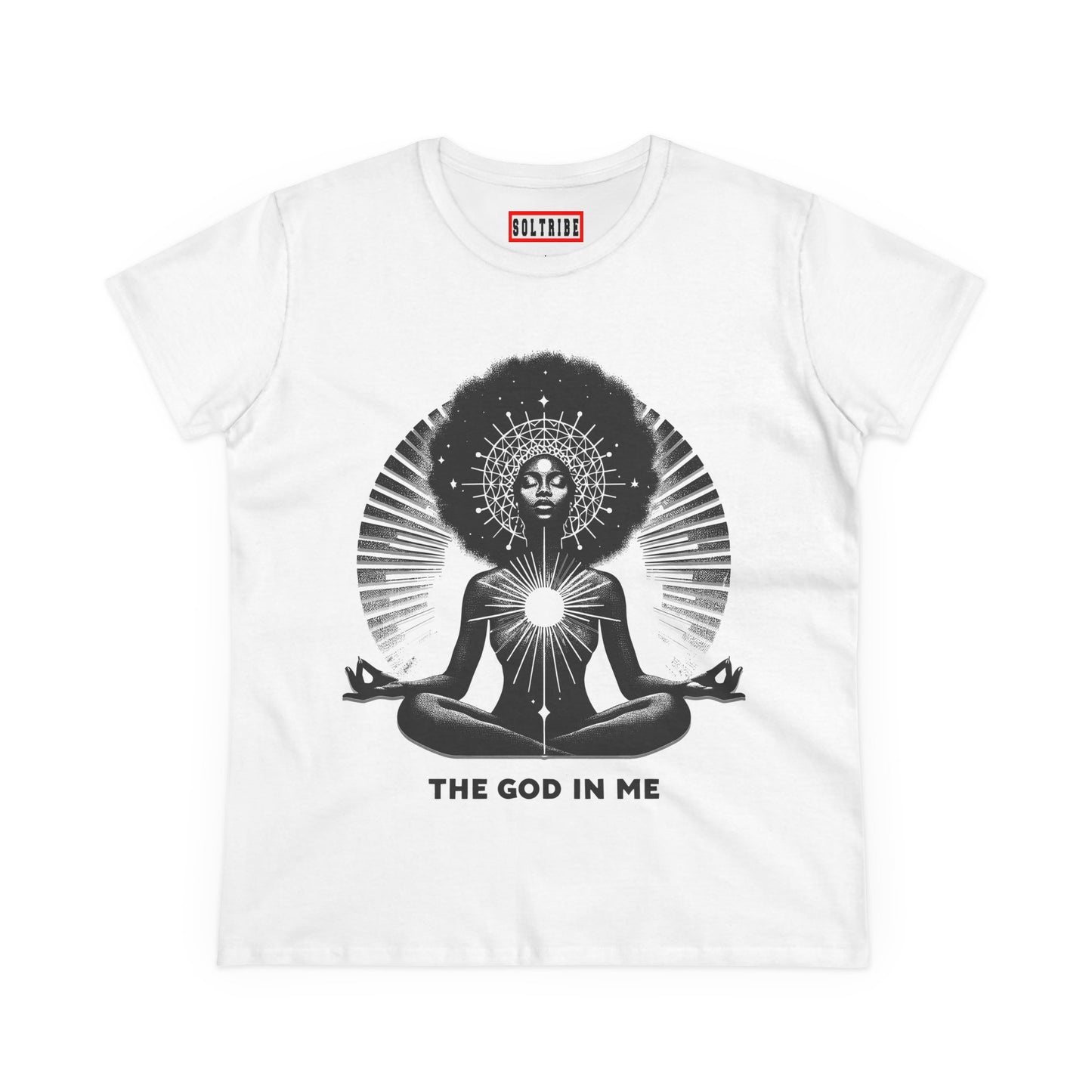 THE GOD IN ME Women's Midweight Cotton Tee