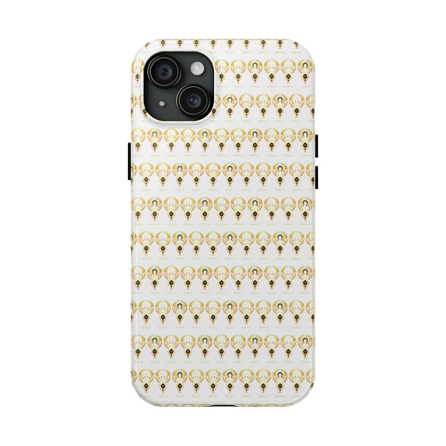 Phone Cases - Divine Femi-999 Design for a Touch of Class (white/gold)