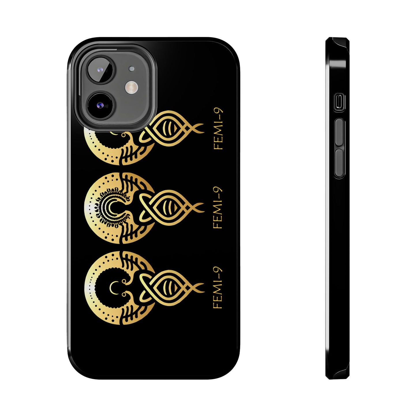 Phone Cases - Divine Femi-999 Design for a Touch of Class (black/gold)