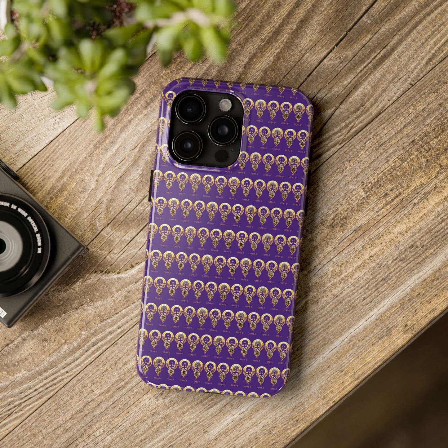 Phone Cases - Divine Femi-999 Design for a Touch of Class (PURPLE/GOLD)