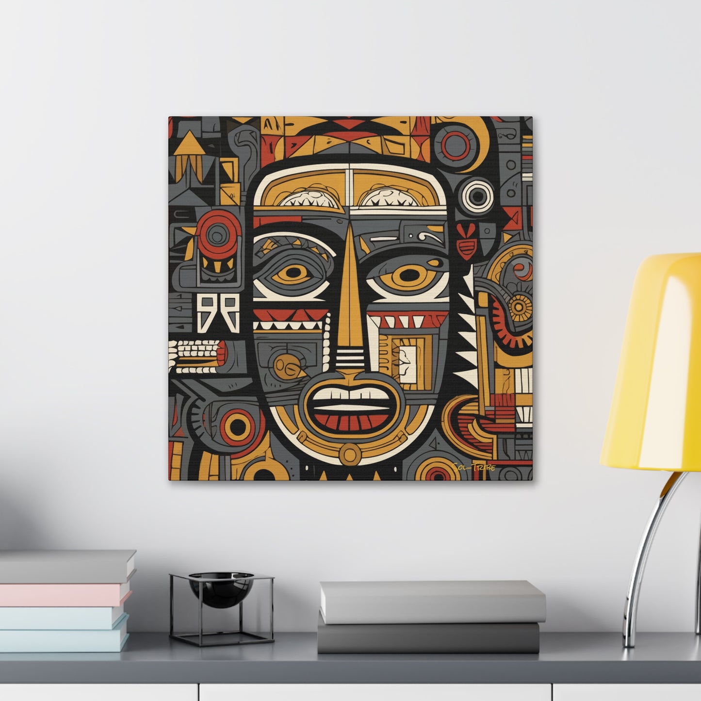 SOL- TRIBAL MASK Canvas Art