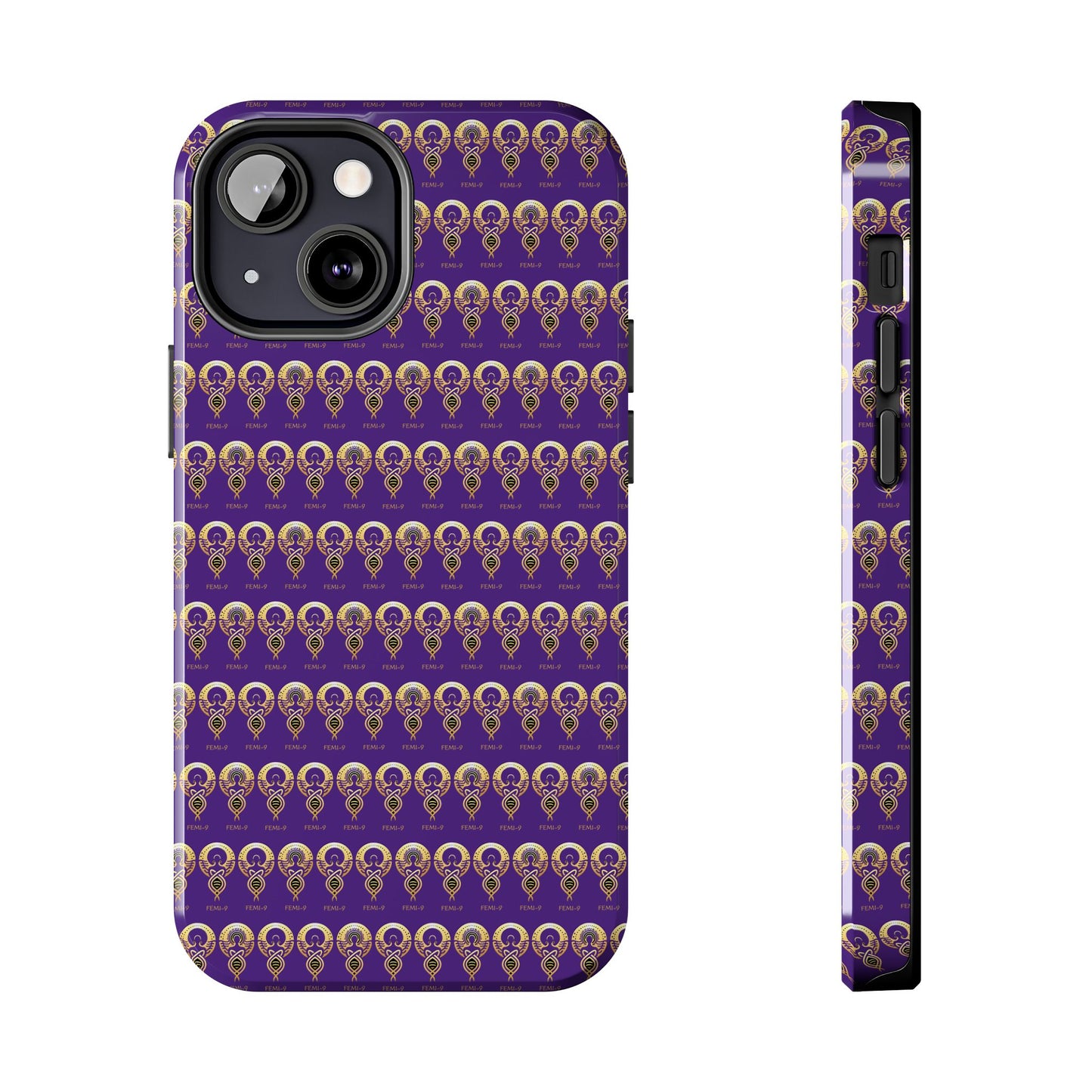 Phone Cases - Divine Femi-999 Design for a Touch of Class (PURPLE/GOLD)