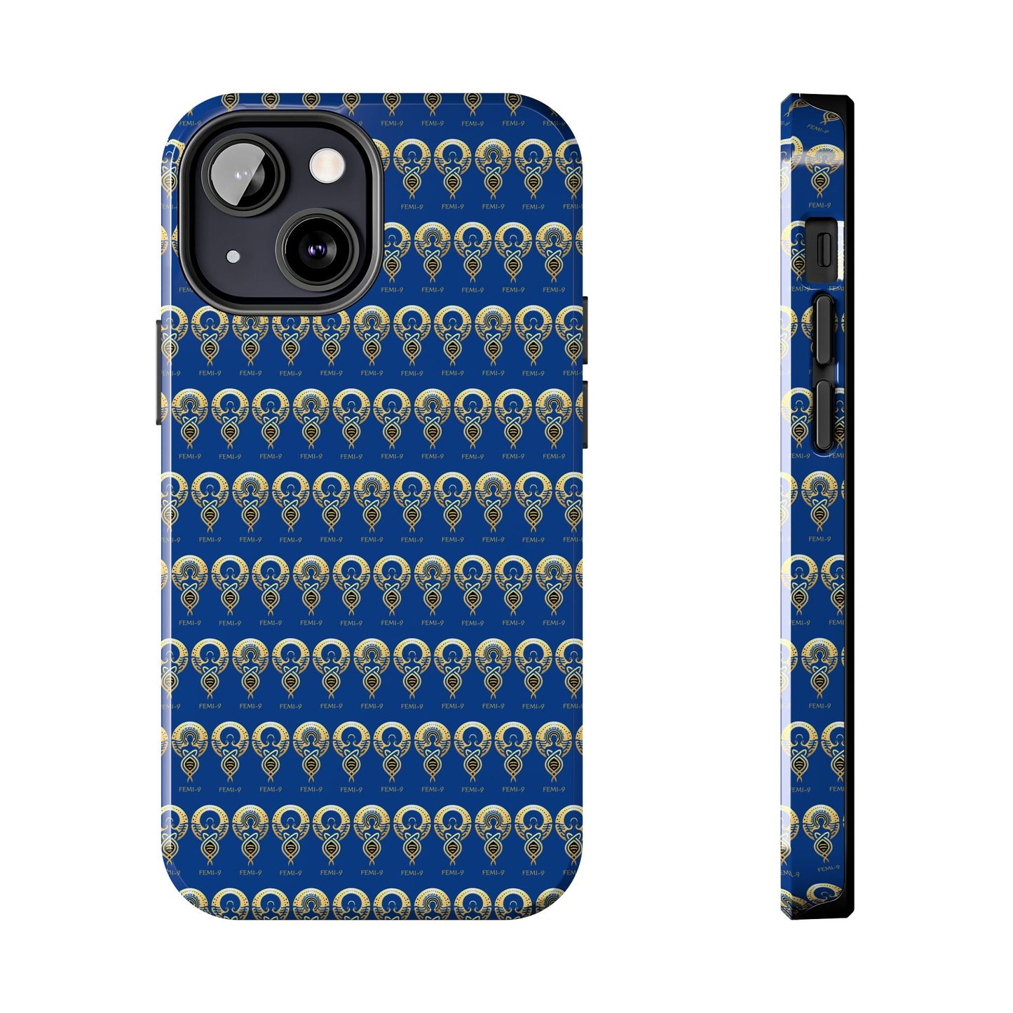 Phone Cases - Divine Femi-999 Design for a Touch of Class (blue/gold)