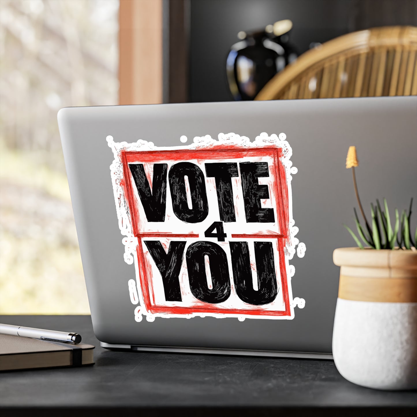 VOTE 4 YOU Kiss-Cut Vinyl Decals