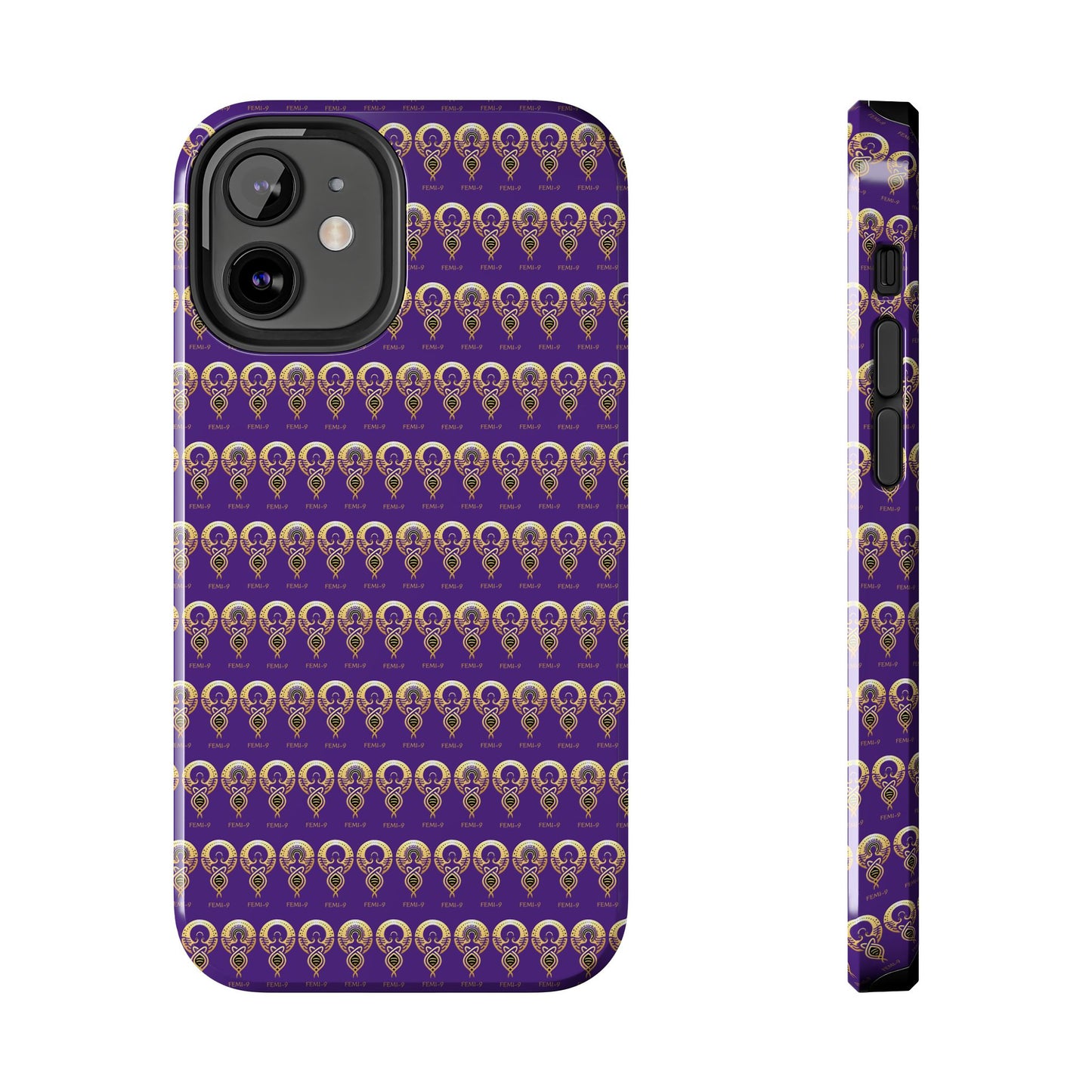 Phone Cases - Divine Femi-999 Design for a Touch of Class (PURPLE/GOLD)