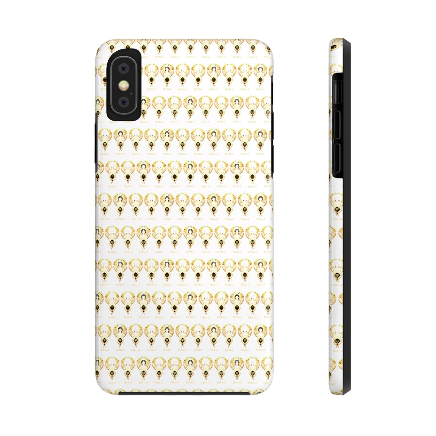 Phone Cases - Divine Femi-999 Design for a Touch of Class (white/gold)