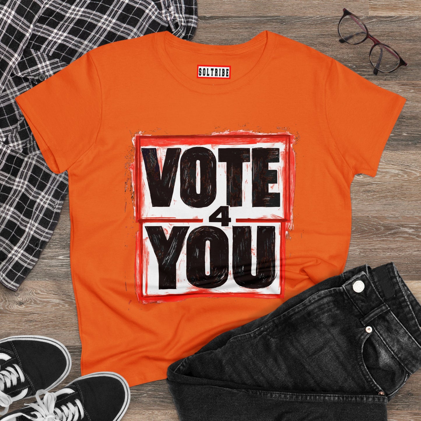 VOTE 4 YOU Women's Midweight Cotton Tee