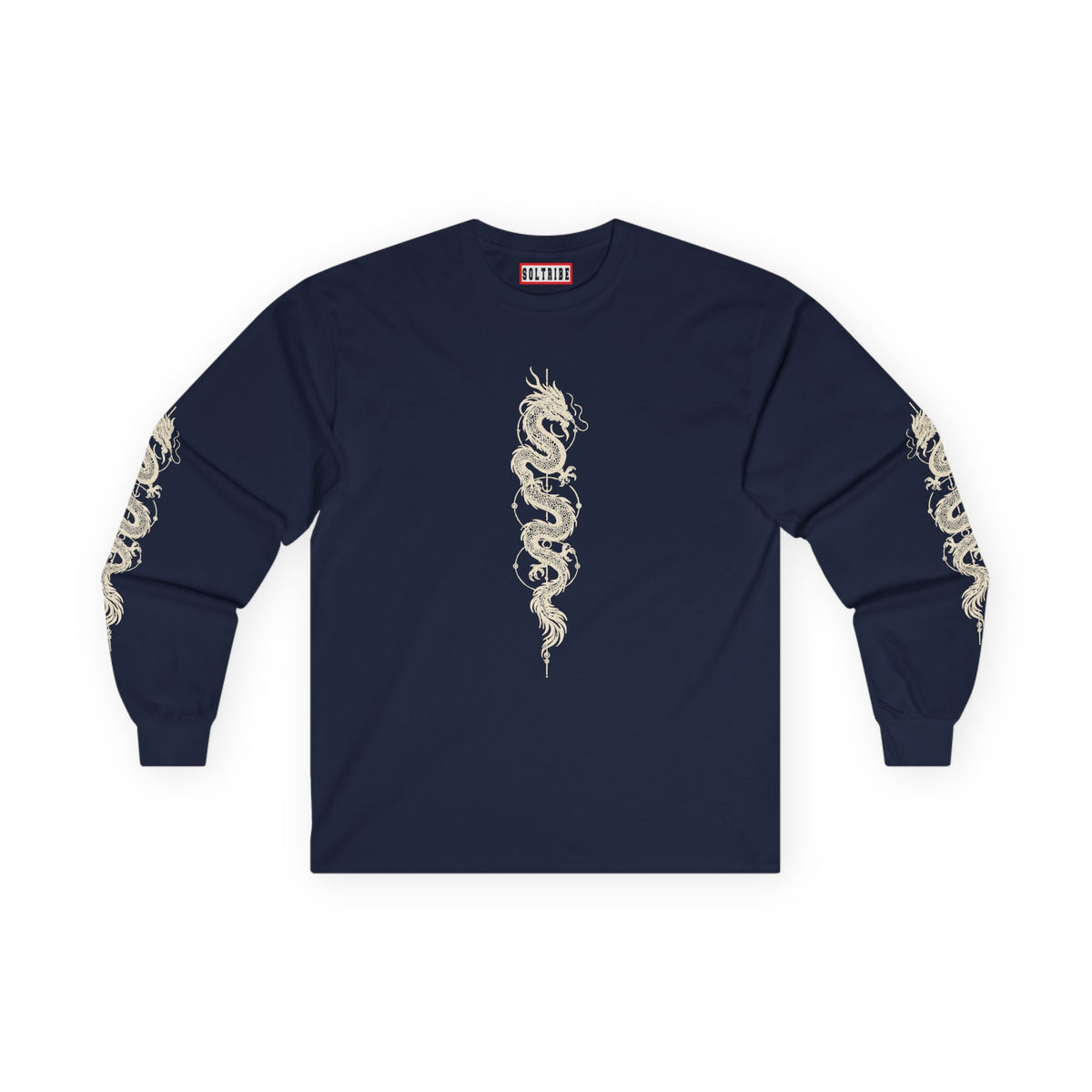 Unisex Dragon Skeleton Long Sleeve Tee
