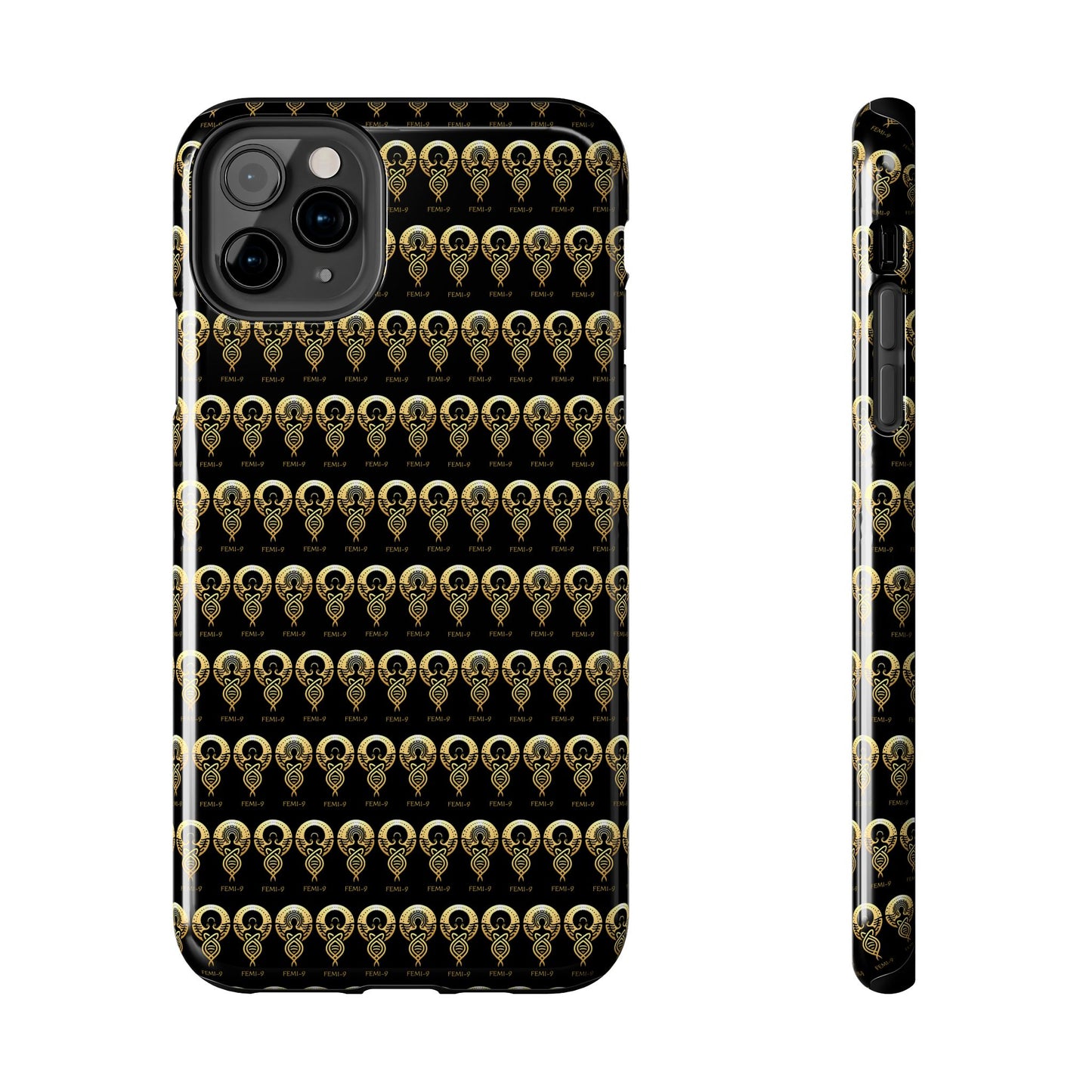 Phone Cases - Divine Femi-999 Design for a Touch of Class (black/gold)