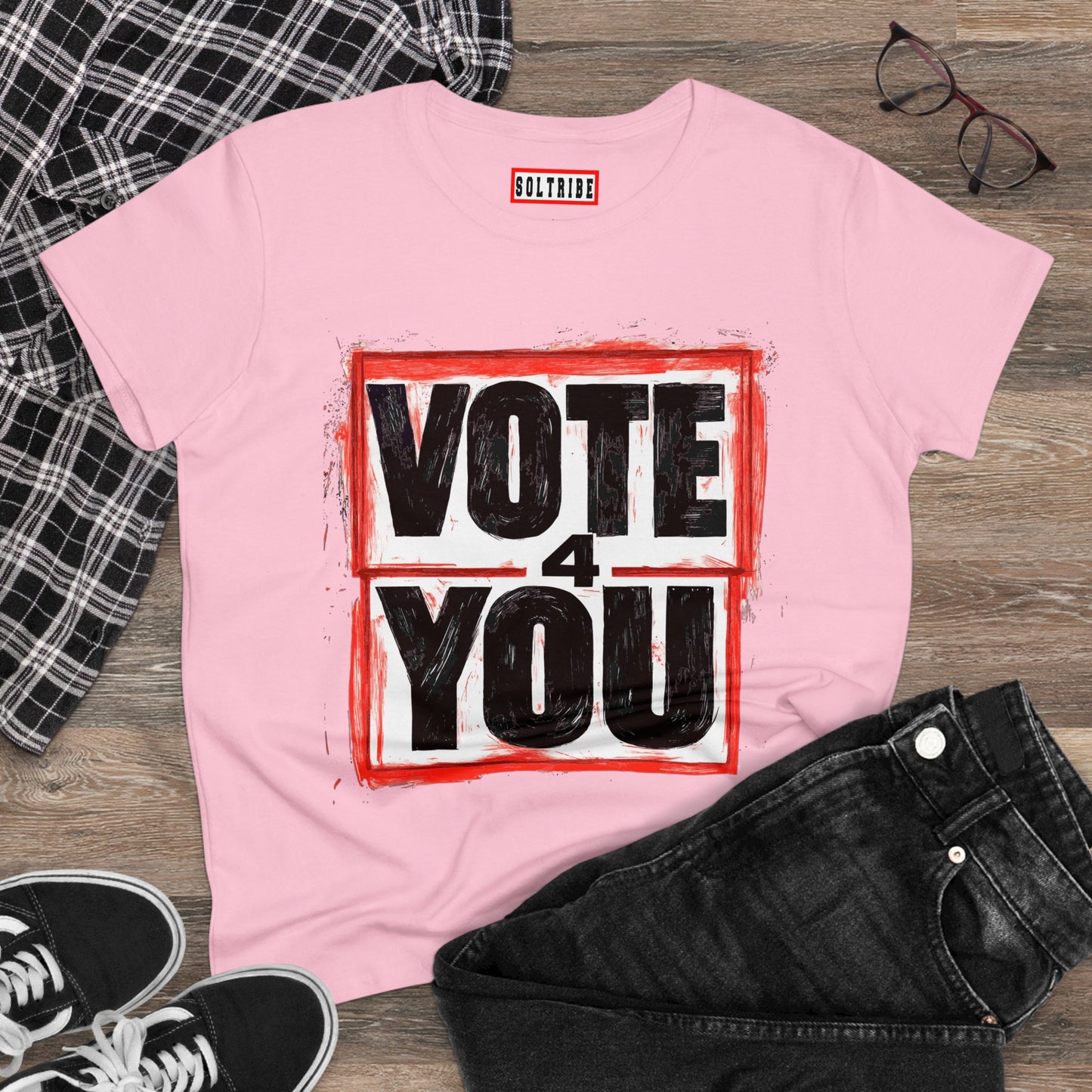 VOTE 4 YOU Women's Midweight Cotton Tee