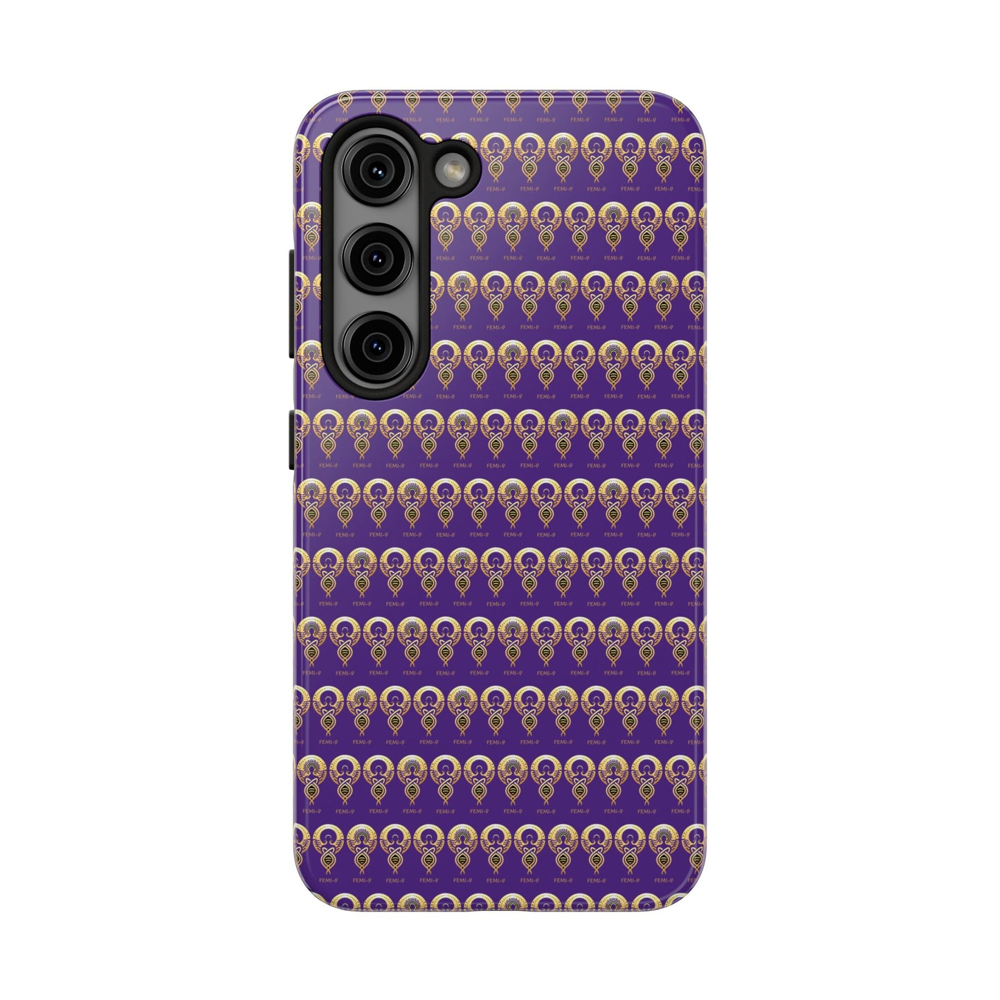 Phone Cases - Divine Femi-999 Design for a Touch of Class (PURPLE/GOLD)