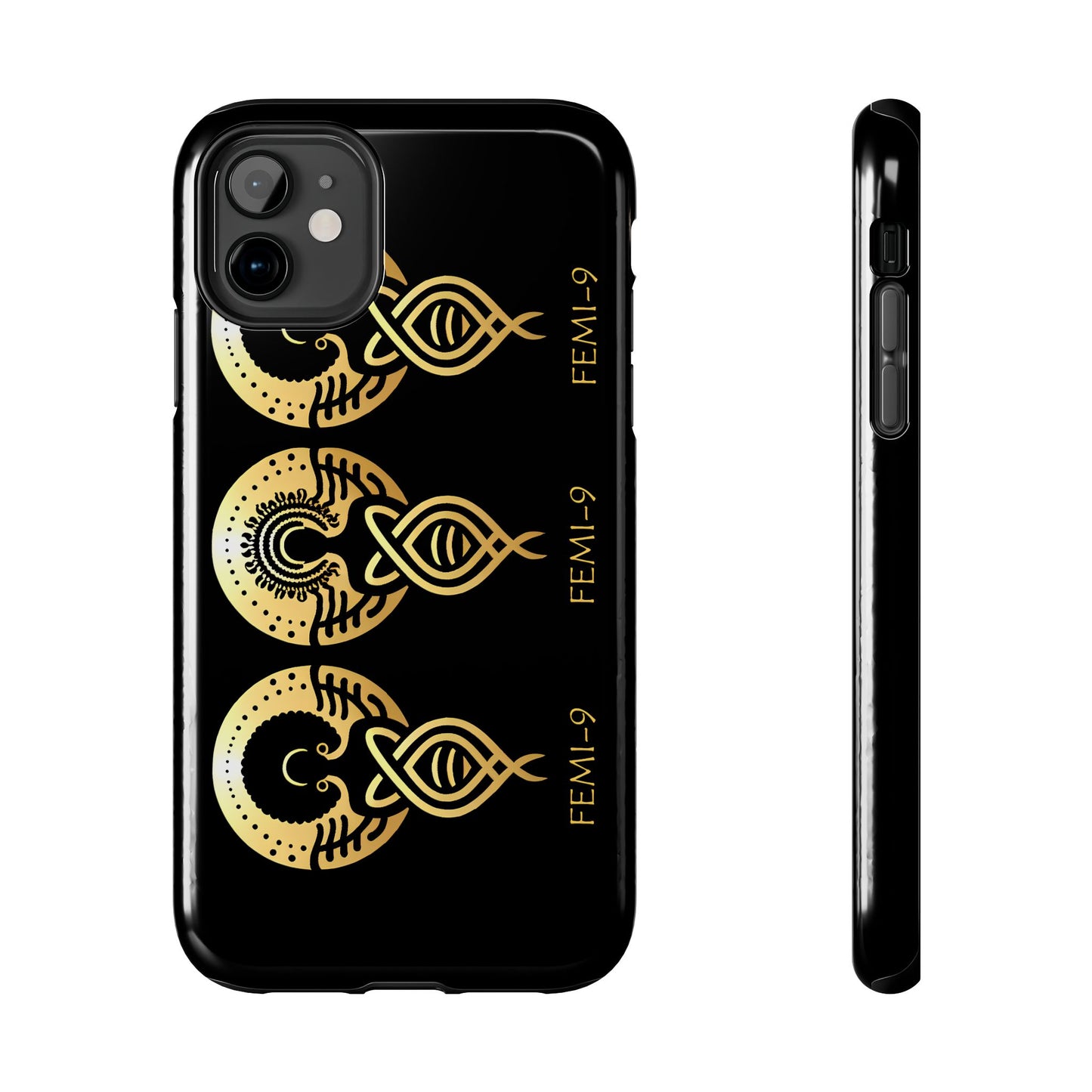 Phone Cases - Divine Femi-999 Design for a Touch of Class (black/gold)