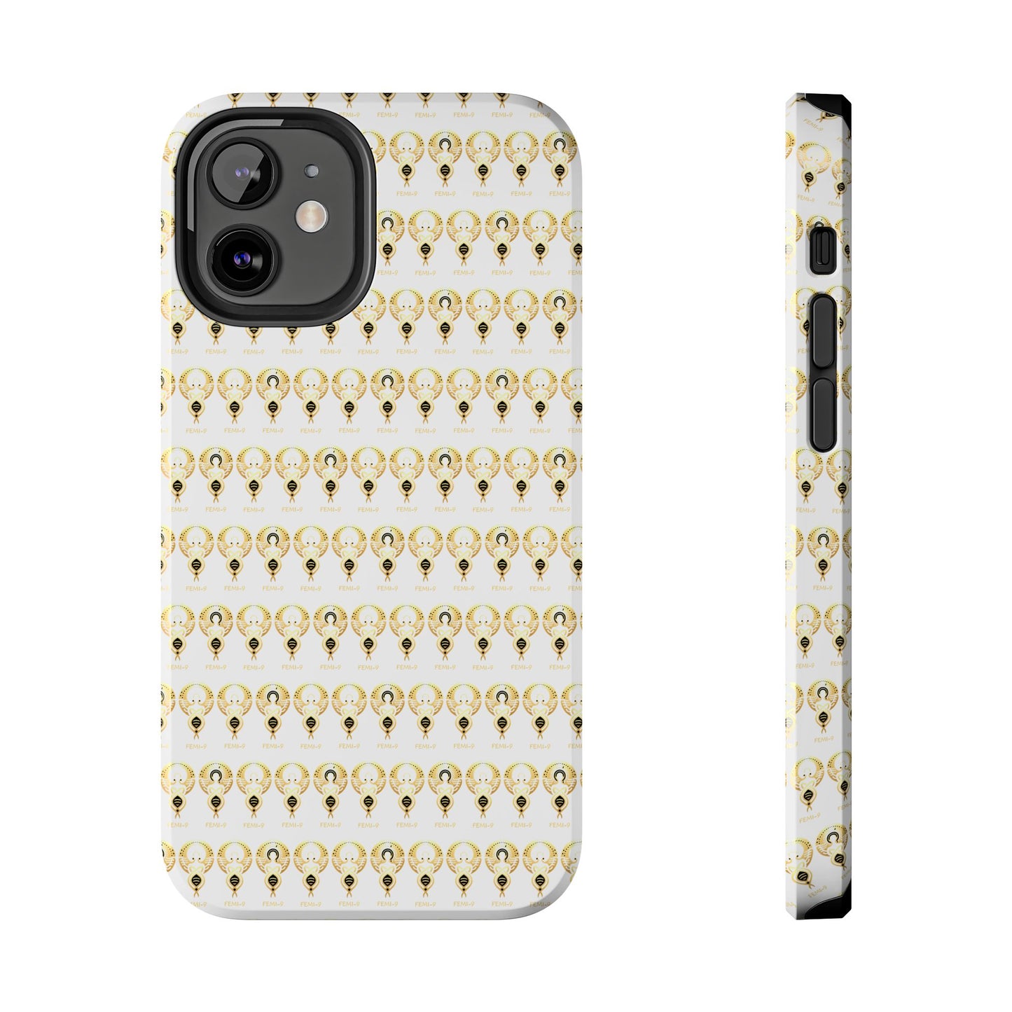 Phone Cases - Divine Femi-999 Design for a Touch of Class (white/gold)