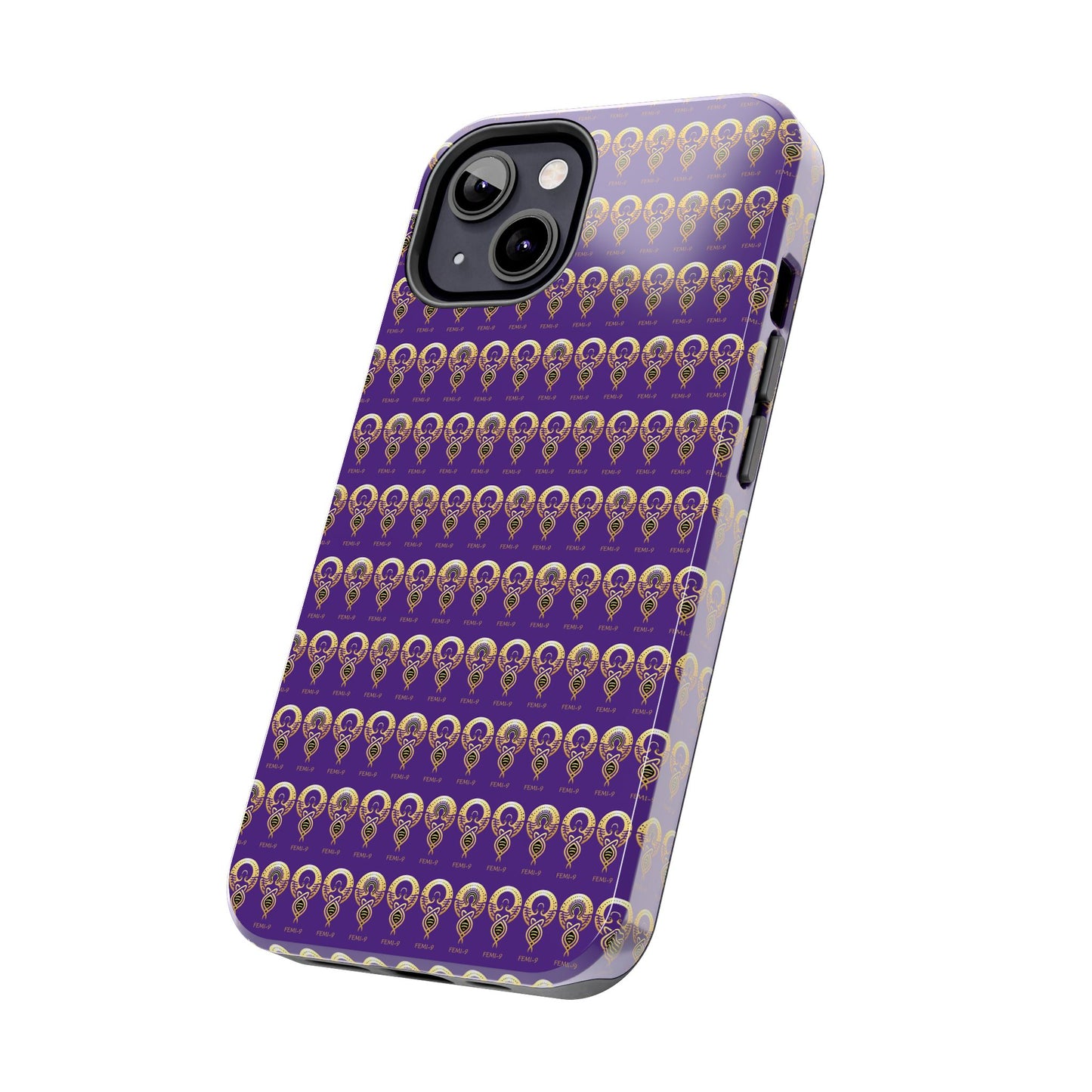 Phone Cases - Divine Femi-999 Design for a Touch of Class (PURPLE/GOLD)