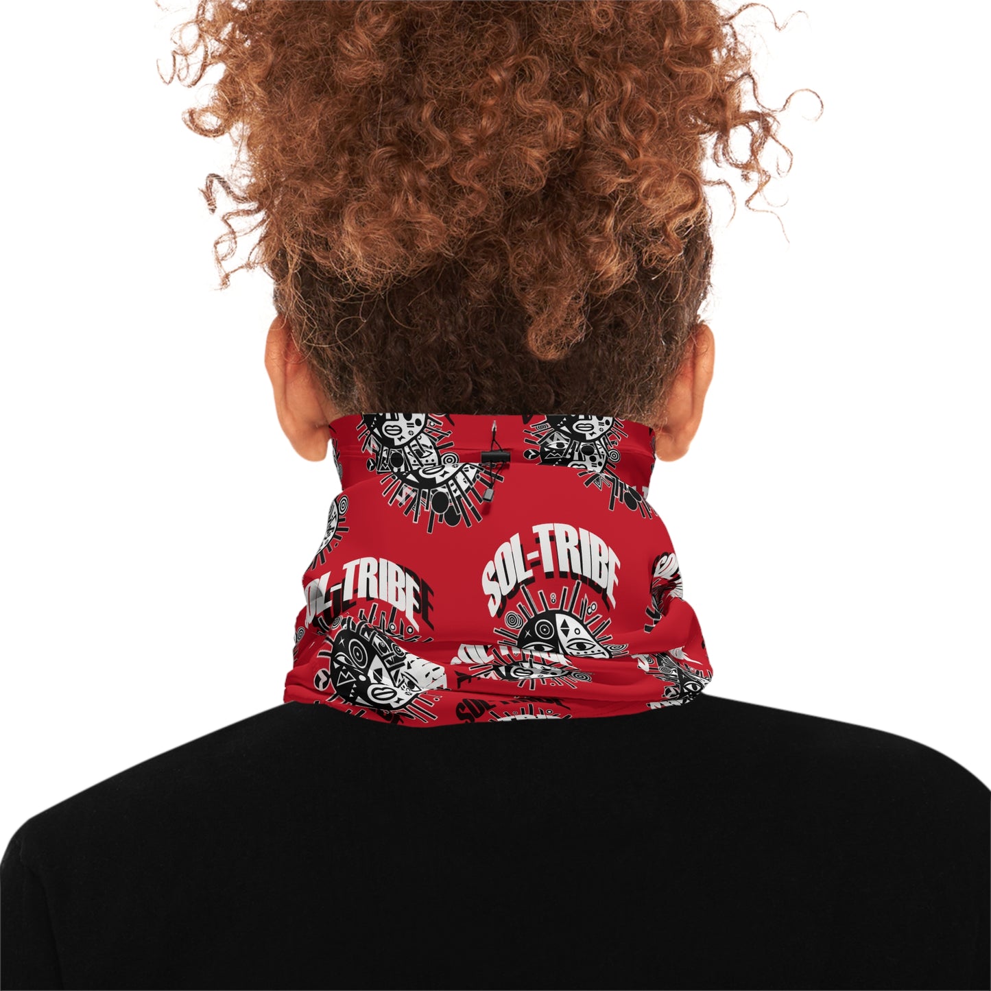 SOL TRIBE Winter Neck Gaiter With Drawstring (red)