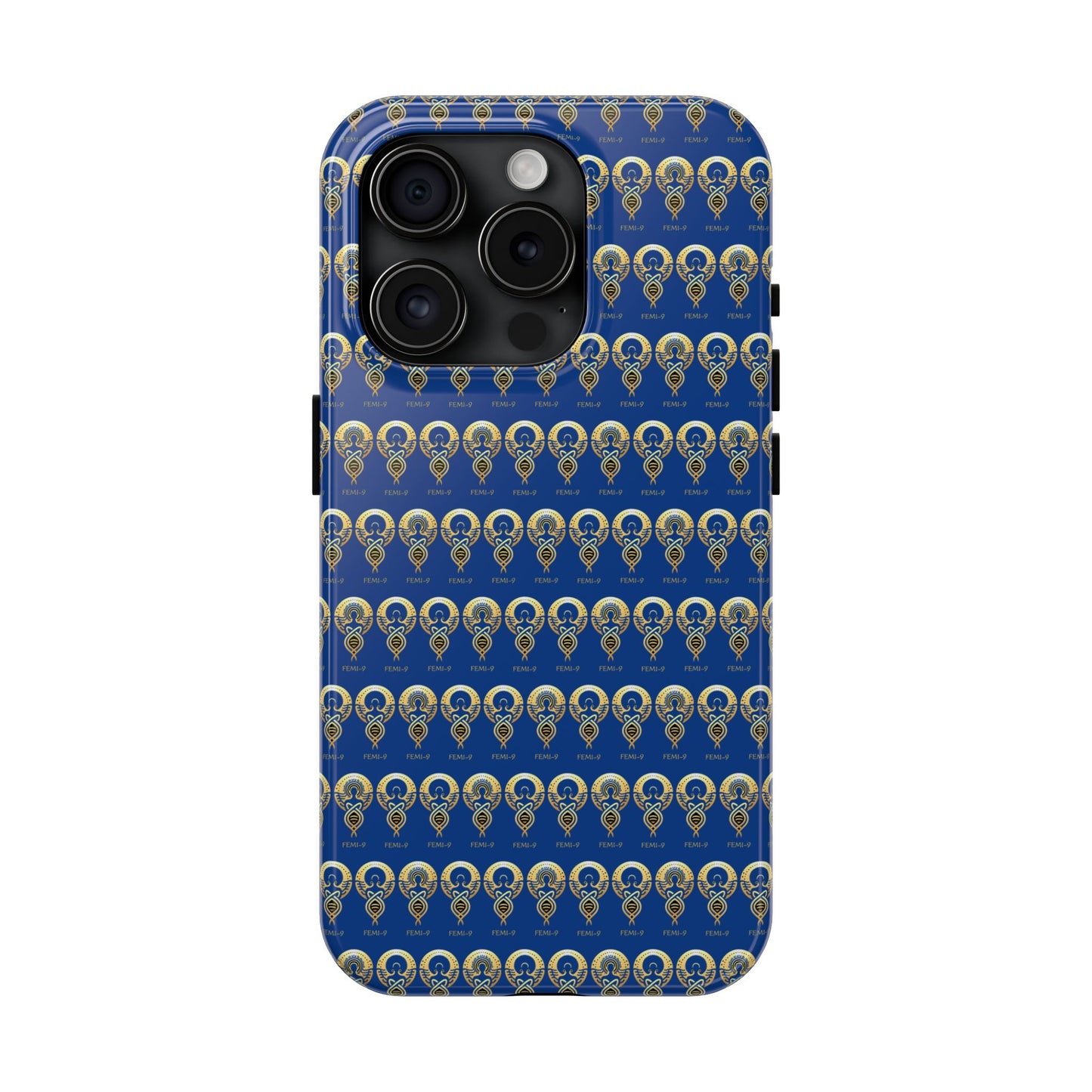 Phone Cases - Divine Femi-999 Design for a Touch of Class (blue/gold)