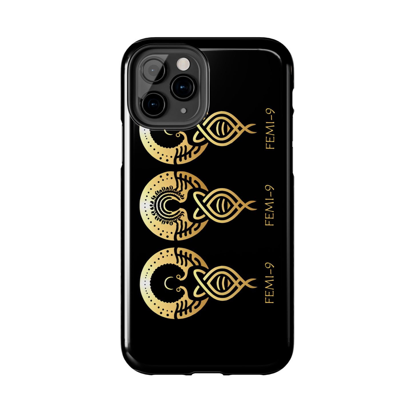 Phone Cases - Divine Femi-999 Design for a Touch of Class (black/gold)