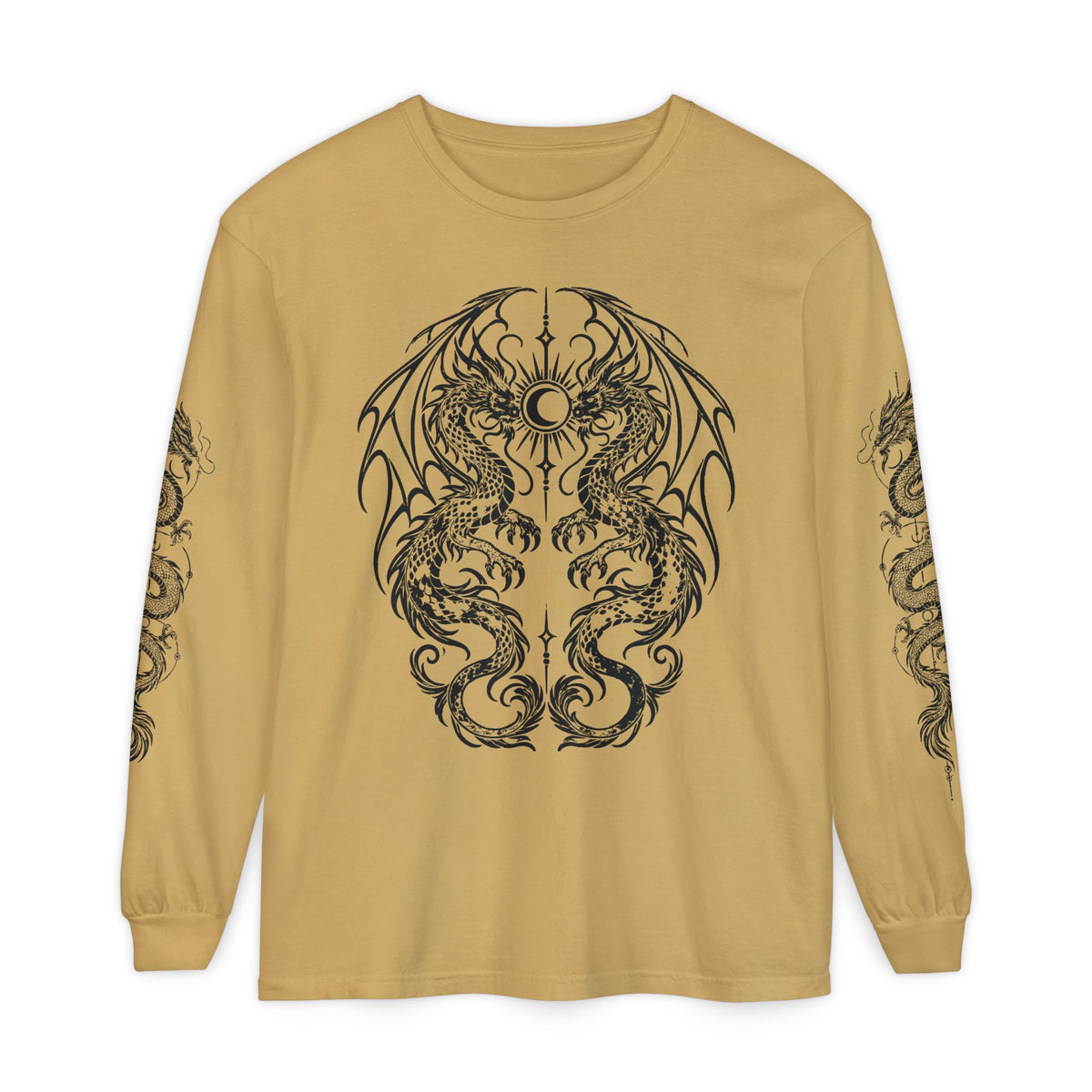 Unisex Twin Dragon Long Sleeve Tee