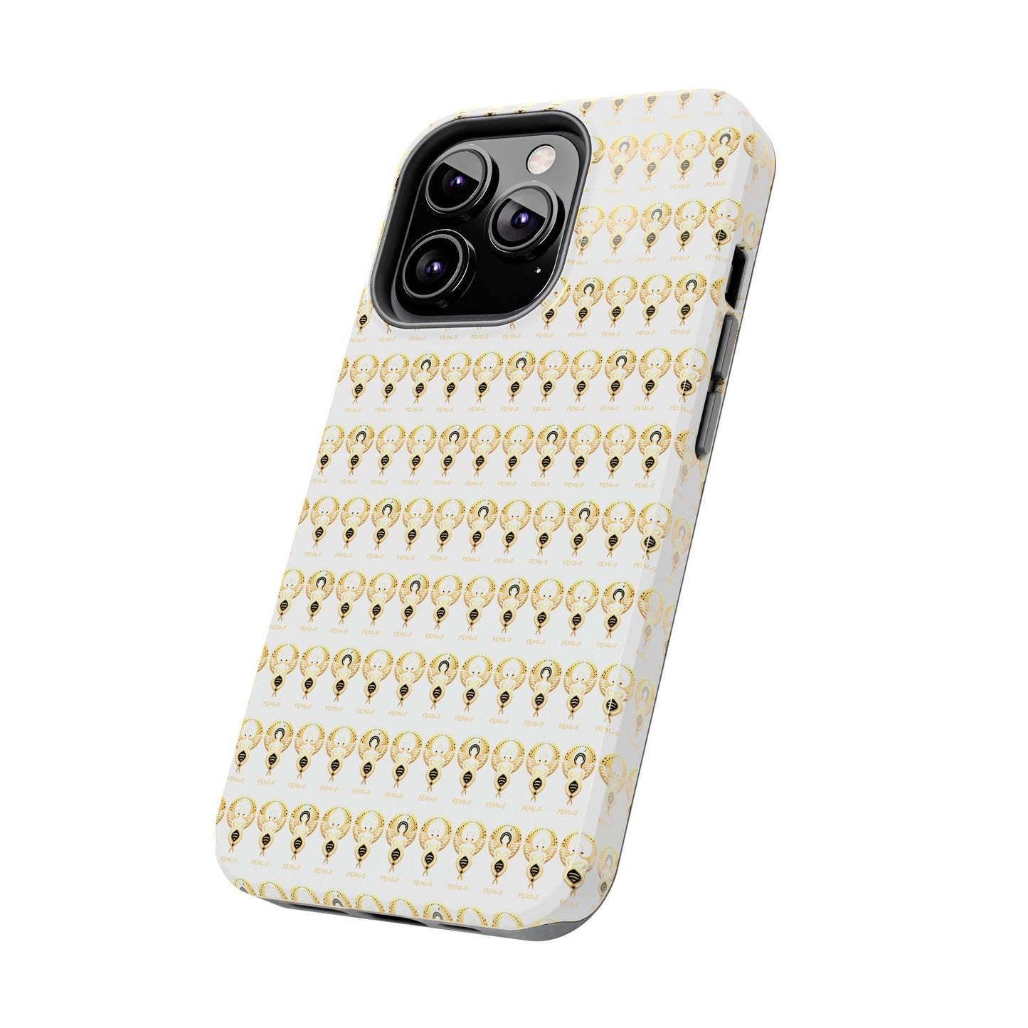 Phone Cases - Divine Femi-999 Design for a Touch of Class (white/gold)