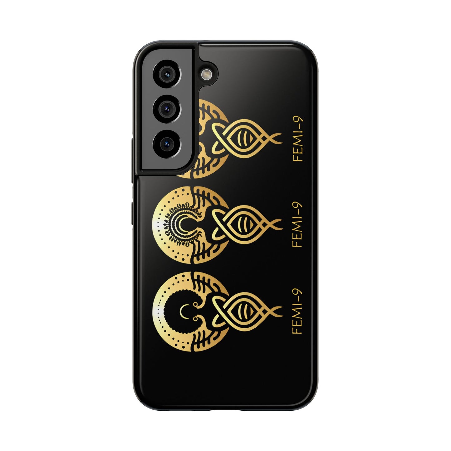 Phone Cases - Divine Femi-999 Design for a Touch of Class (black/gold)