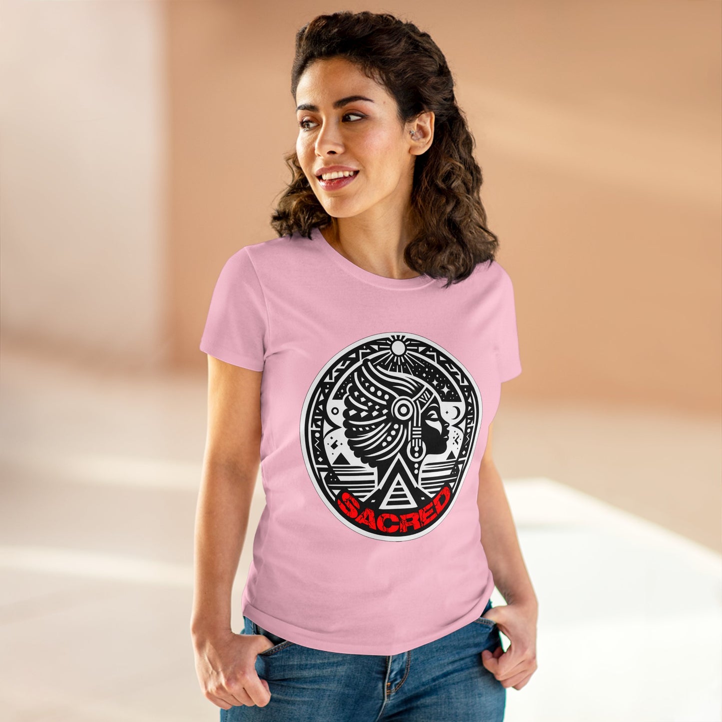 SACRED TEA Women's Midweight Cotton Tee